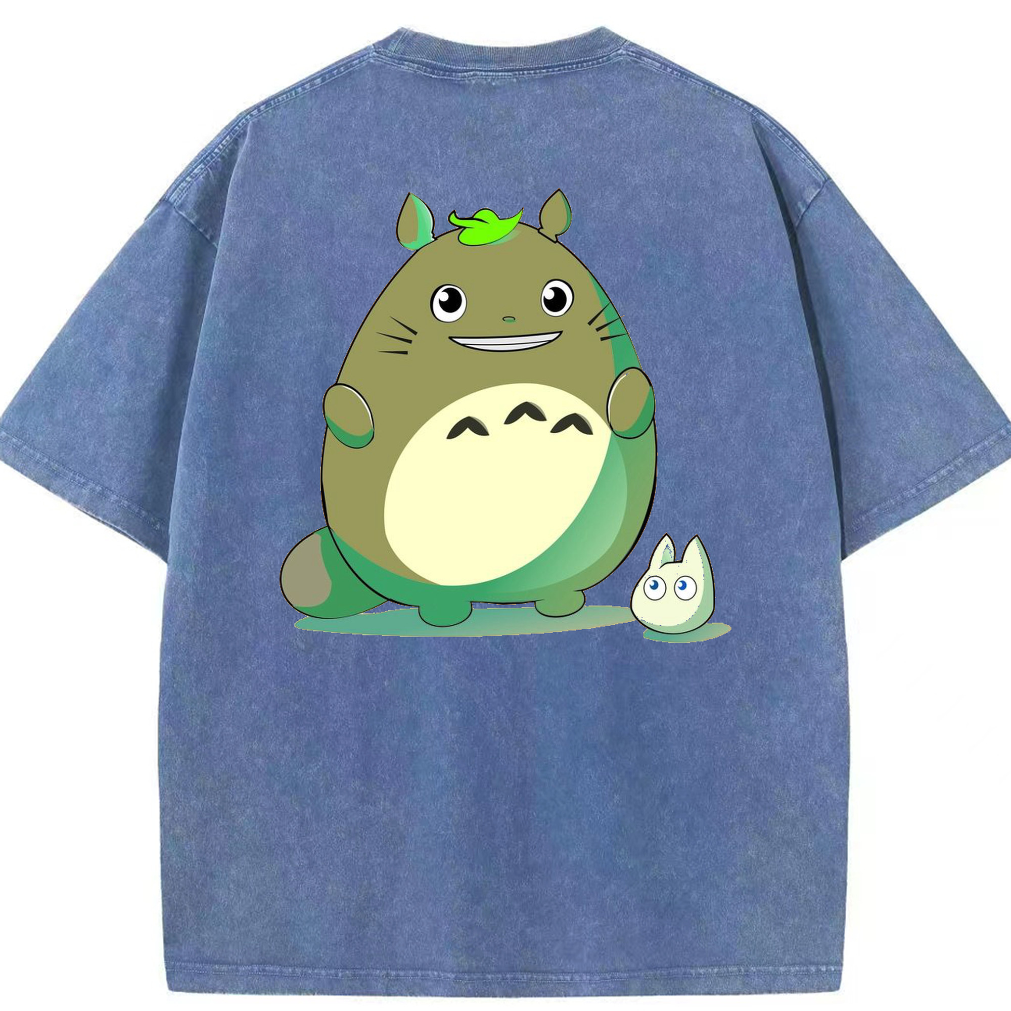 （画像用） となりのトトロ 草壁メイ 草壁サツキ My Neighbor Totoro Satsuki Kusakabe Mei Kusakabe 綿100% ヴィンテージ風 半袖Tシャツ（背面プリント）