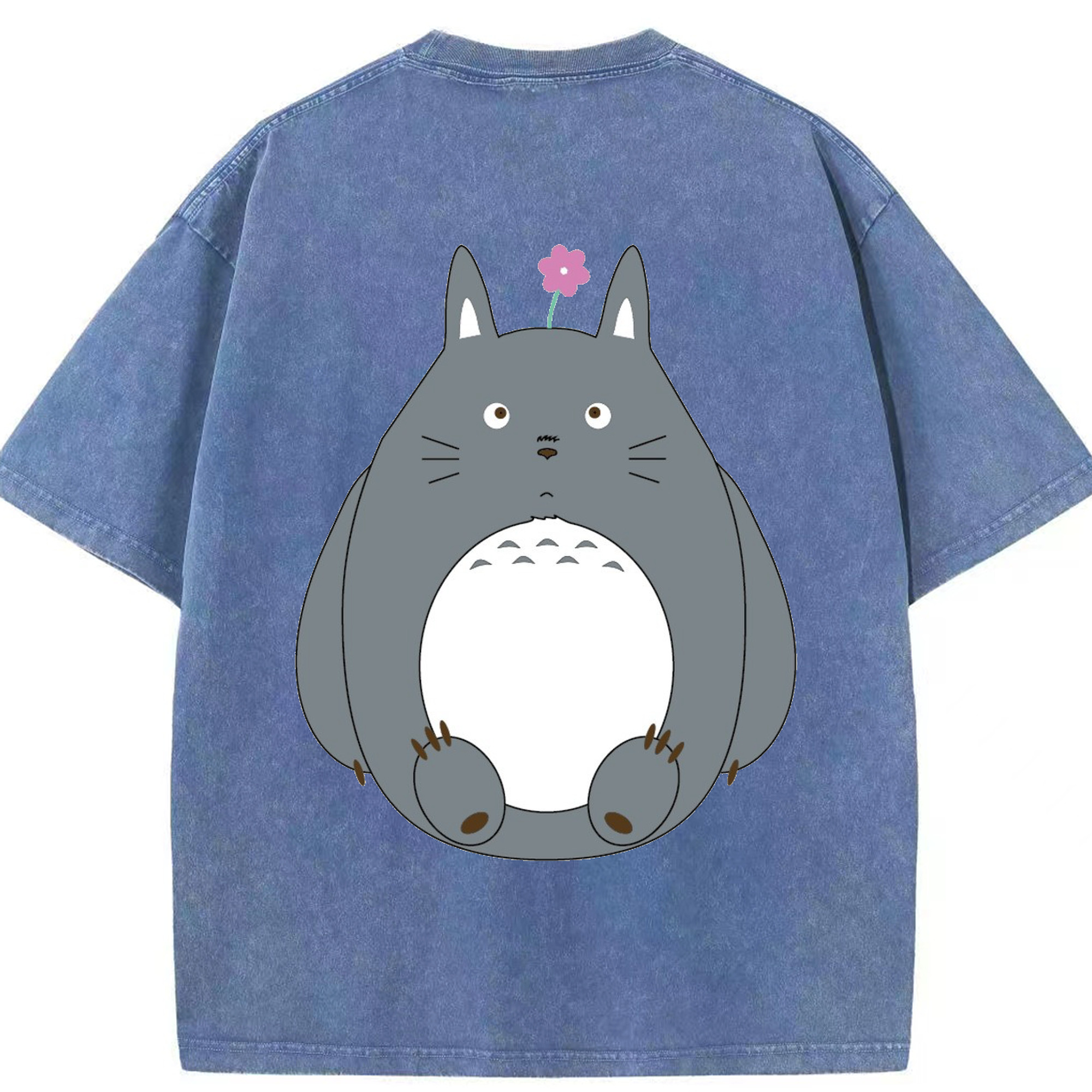 （画像用） となりのトトロ 草壁メイ 草壁サツキ My Neighbor Totoro Satsuki Kusakabe Mei Kusakabe 綿100% ヴィンテージ風 半袖Tシャツ（背面プリント）