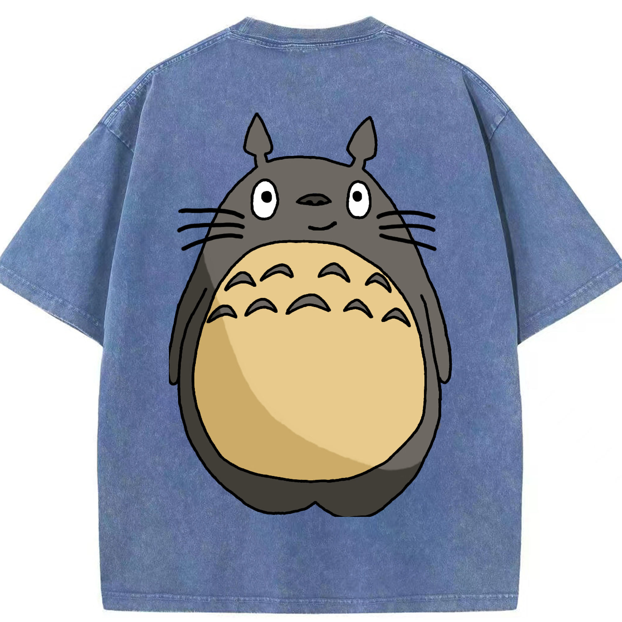 （画像用） となりのトトロ 草壁メイ 草壁サツキ My Neighbor Totoro Satsuki Kusakabe Mei Kusakabe 綿100% ヴィンテージ風 半袖Tシャツ（背面プリント）