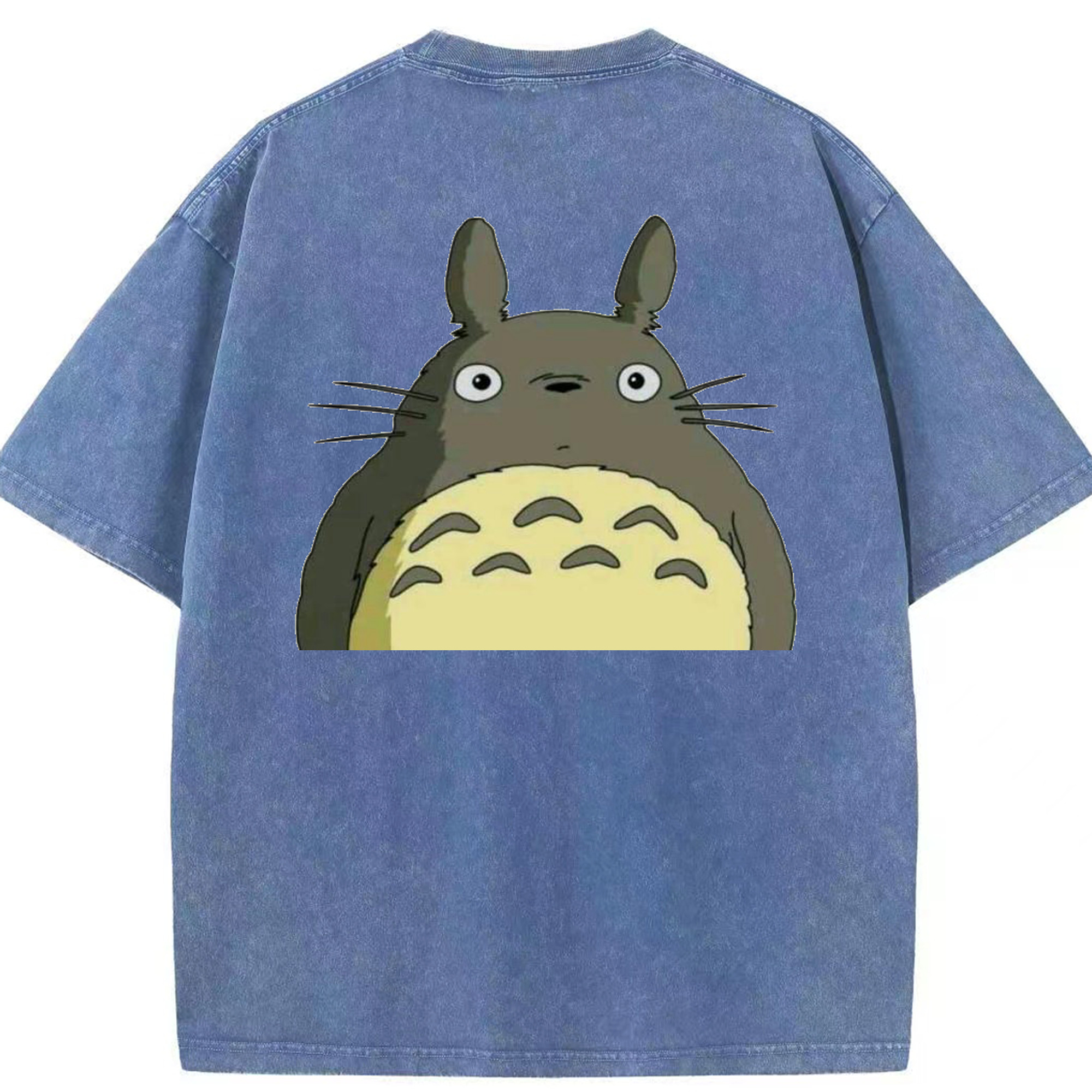 （画像用） となりのトトロ 草壁メイ 草壁サツキ My Neighbor Totoro Satsuki Kusakabe Mei Kusakabe 綿100% ヴィンテージ風 半袖Tシャツ（背面プリント）