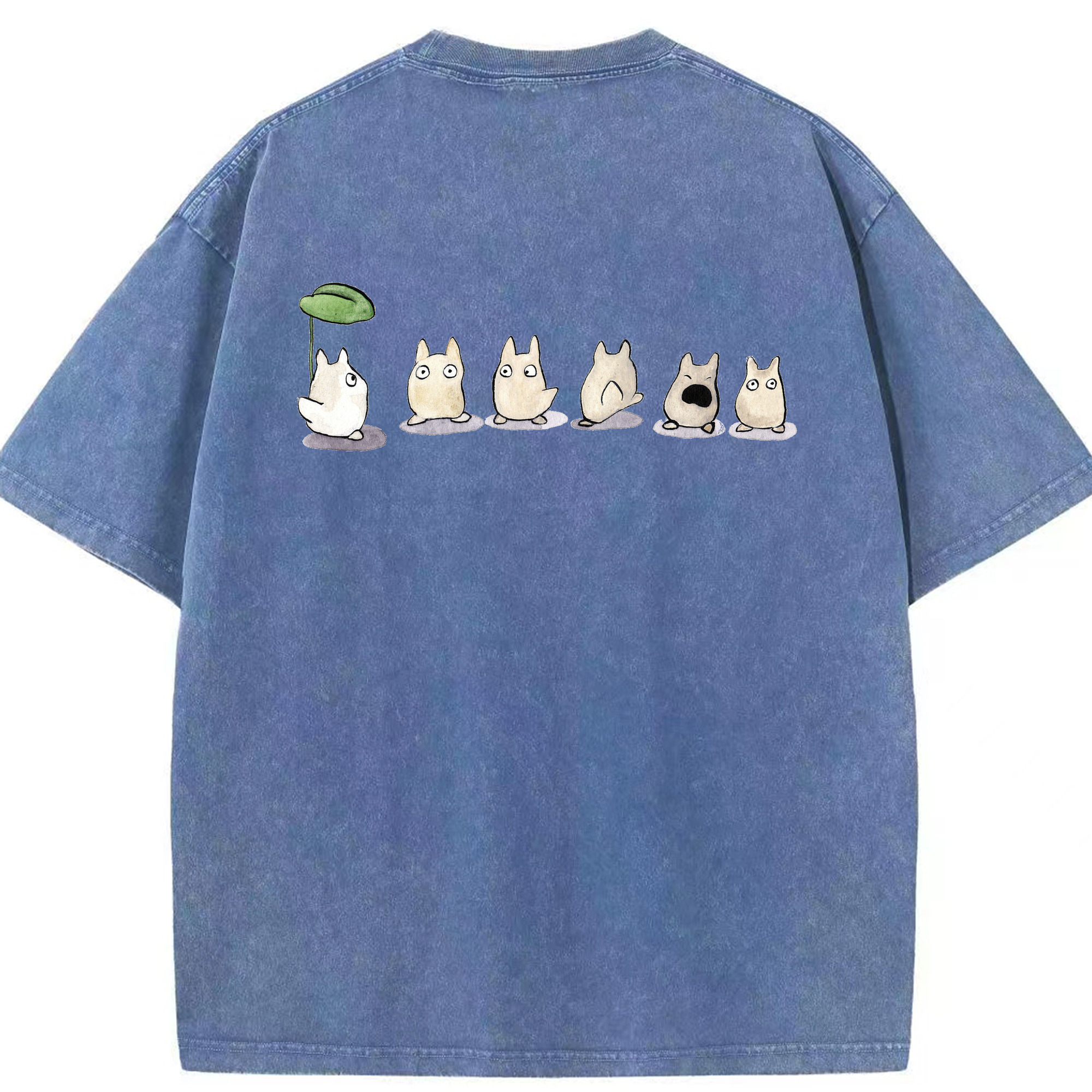 （画像用） となりのトトロ 草壁メイ 草壁サツキ My Neighbor Totoro Satsuki Kusakabe Mei Kusakabe 綿100% ヴィンテージ風 半袖Tシャツ（背面プリント）