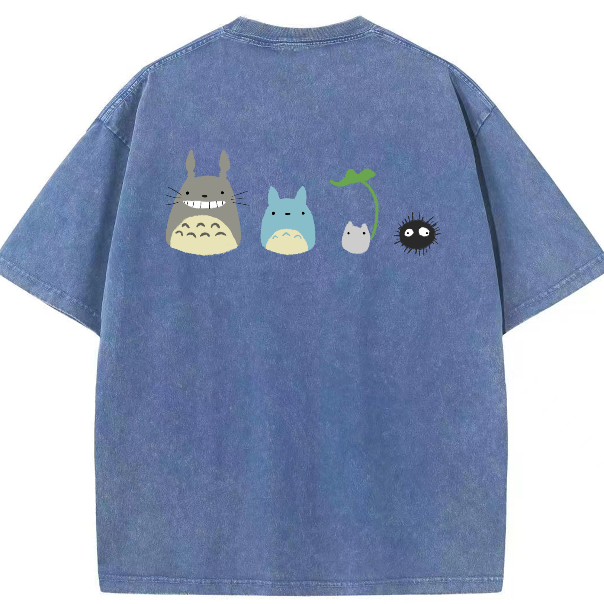 （画像用） となりのトトロ 草壁メイ 草壁サツキ My Neighbor Totoro Satsuki Kusakabe Mei Kusakabe 綿100% ヴィンテージ風 半袖Tシャツ（背面プリント）