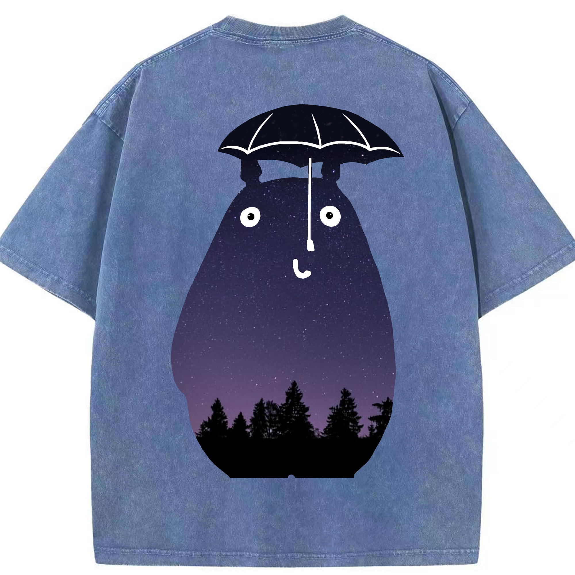 （画像用） となりのトトロ 草壁メイ 草壁サツキ My Neighbor Totoro Satsuki Kusakabe Mei Kusakabe 綿100% ヴィンテージ風 半袖Tシャツ（背面プリント）