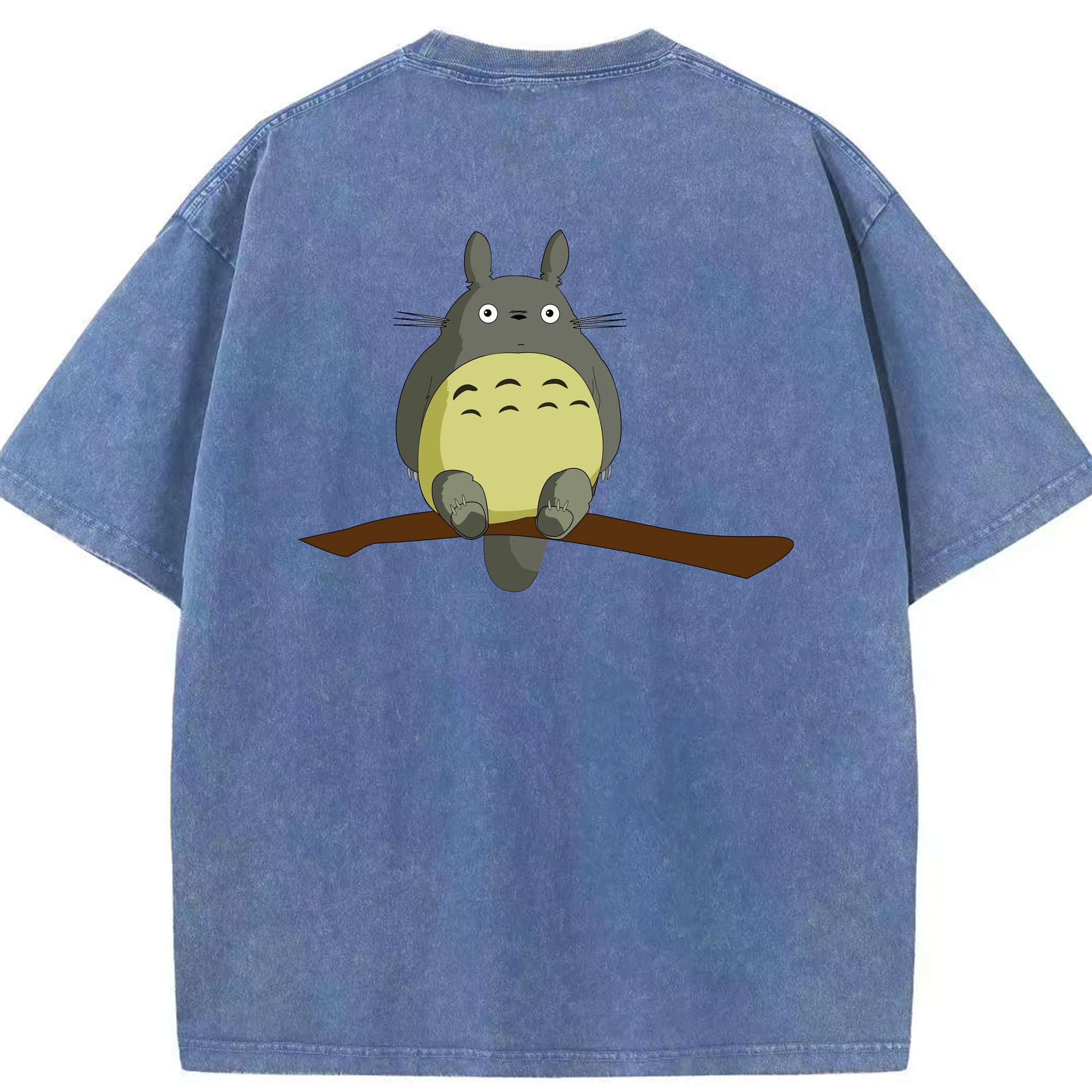 （画像用） となりのトトロ 草壁メイ 草壁サツキ My Neighbor Totoro Satsuki Kusakabe Mei Kusakabe 綿100% ヴィンテージ風 半袖Tシャツ（背面プリント）