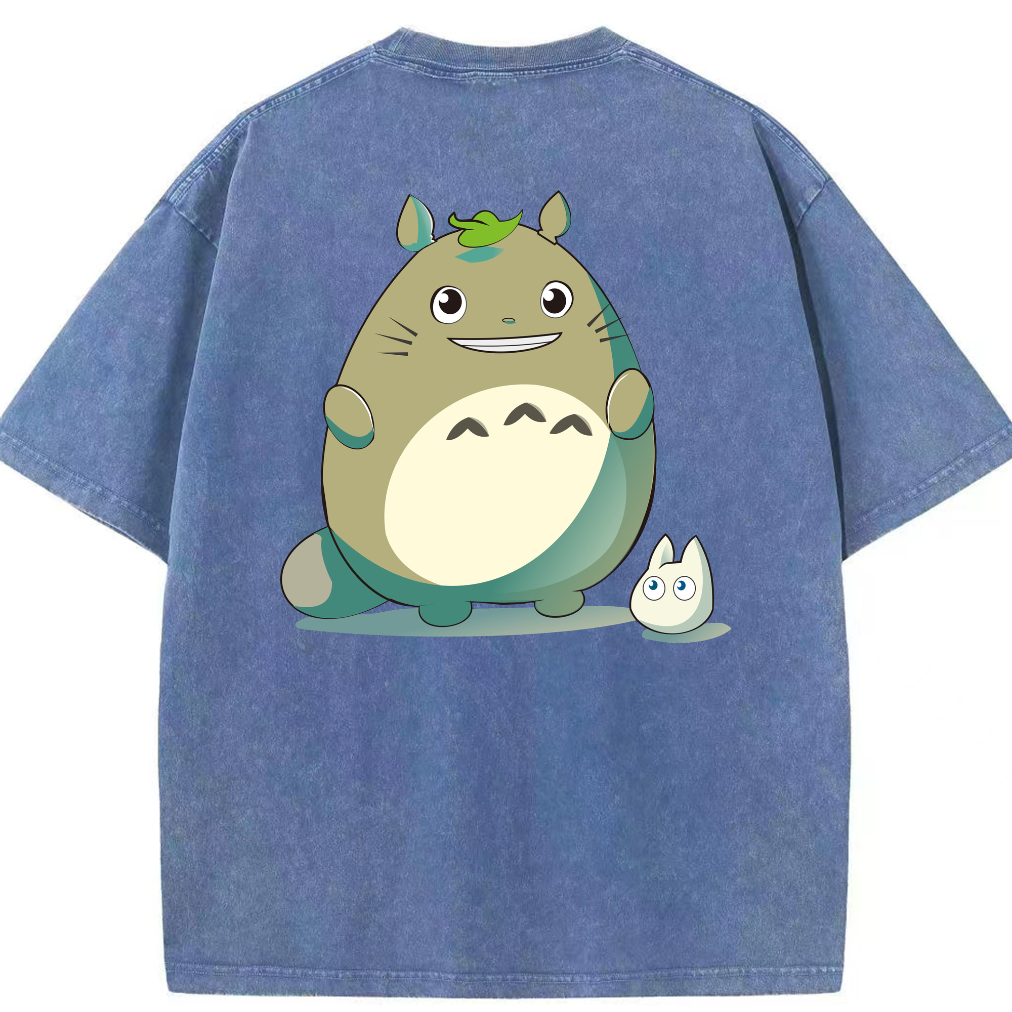 （画像用） となりのトトロ 草壁メイ 草壁サツキ My Neighbor Totoro Satsuki Kusakabe Mei Kusakabe 綿100% ヴィンテージ風 半袖Tシャツ（背面プリント）