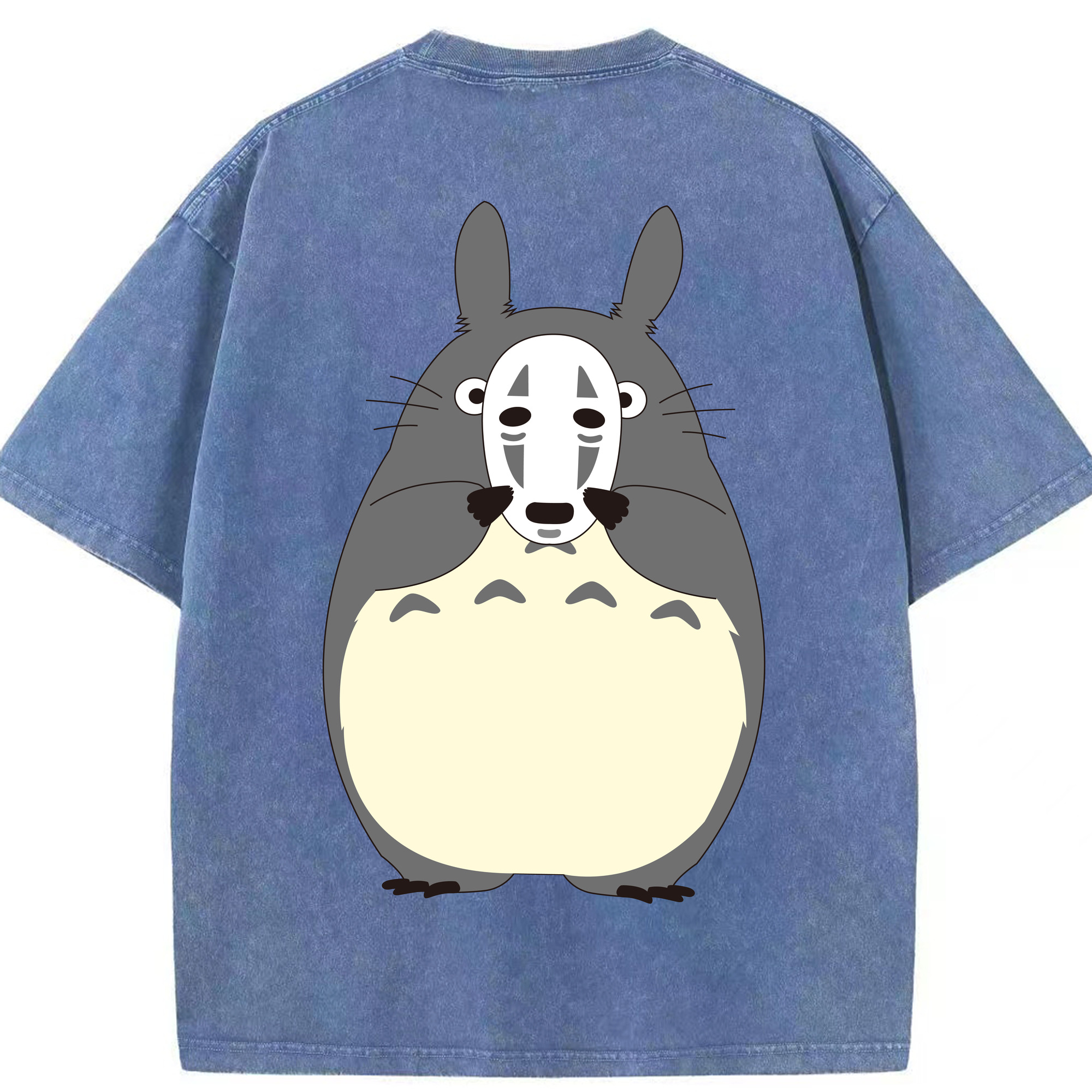 （画像用） となりのトトロ 草壁メイ 草壁サツキ My Neighbor Totoro Satsuki Kusakabe Mei Kusakabe 綿100% ヴィンテージ風 半袖Tシャツ（背面プリント）