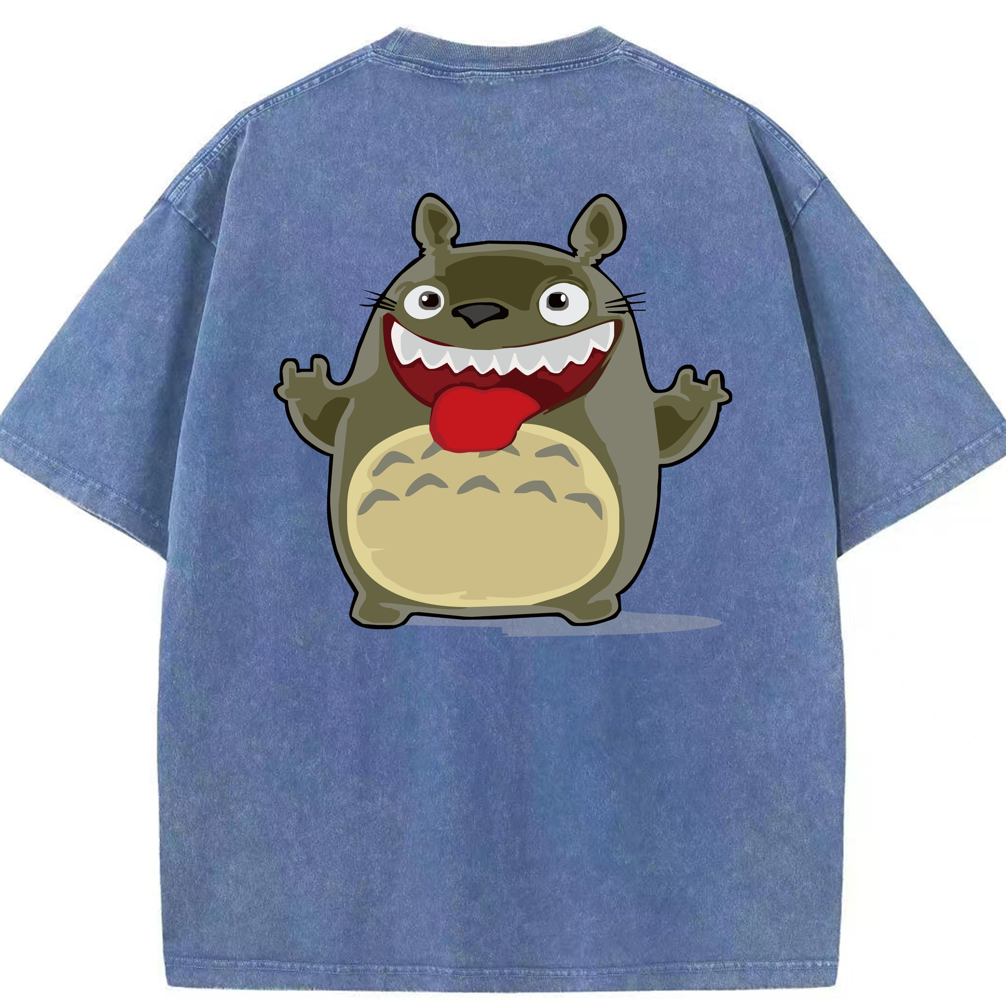 （画像用） となりのトトロ 草壁メイ 草壁サツキ My Neighbor Totoro Satsuki Kusakabe Mei Kusakabe 綿100% ヴィンテージ風 半袖Tシャツ（背面プリント）