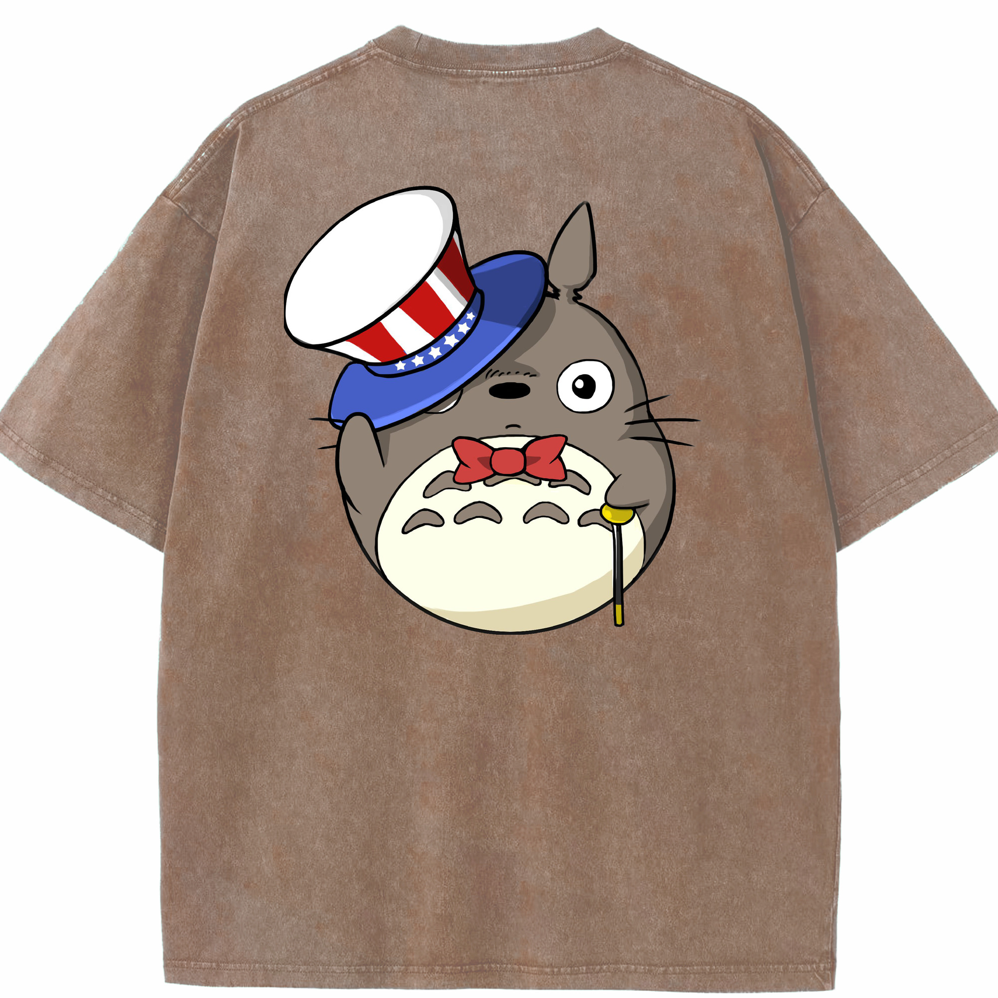 （画像用） となりのトトロ 草壁メイ 草壁サツキ My Neighbor Totoro Satsuki Kusakabe Mei Kusakabe 綿100% ヴィンテージ風 半袖Tシャツ（背面プリント）