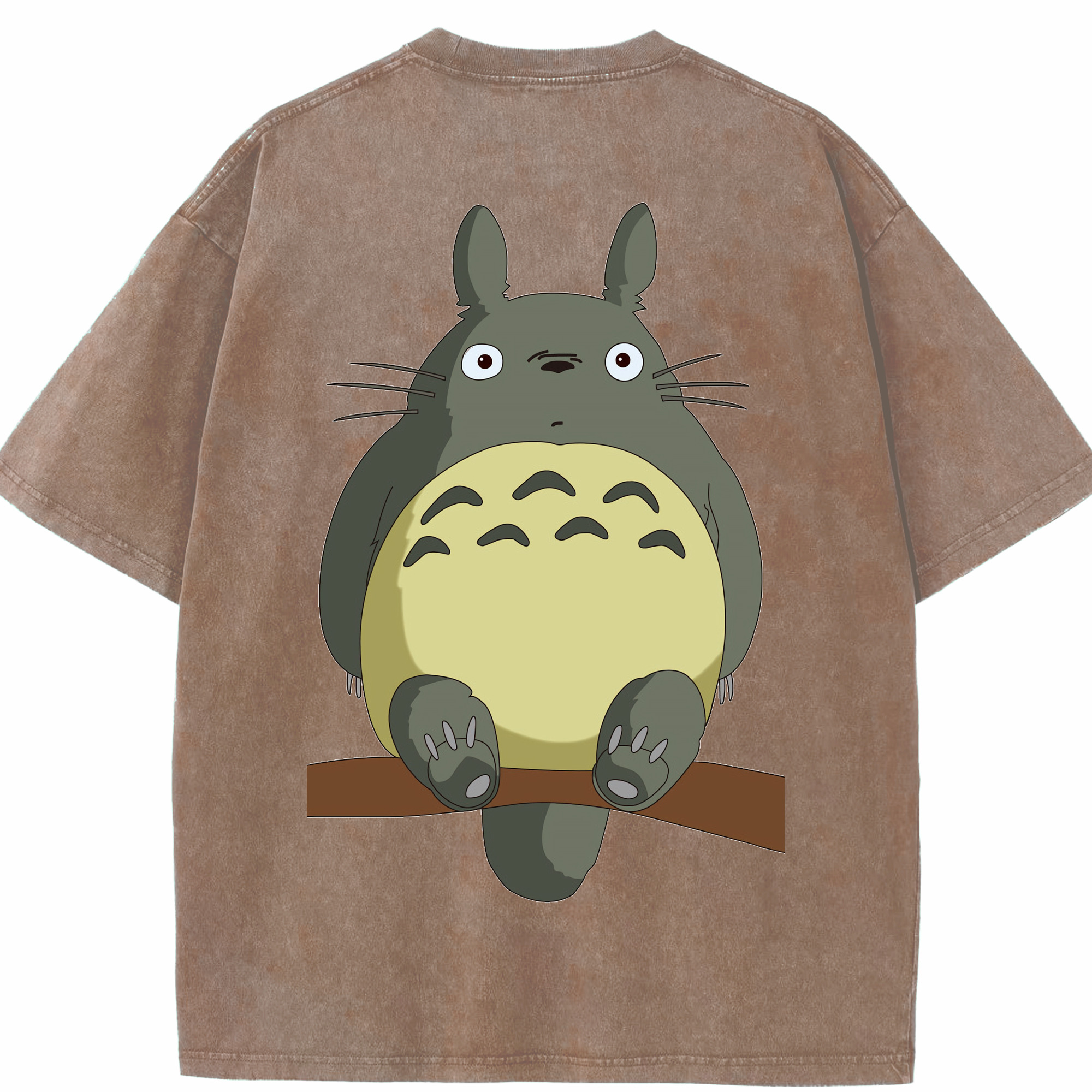 （画像用） となりのトトロ 草壁メイ 草壁サツキ My Neighbor Totoro Satsuki Kusakabe Mei Kusakabe 綿100% ヴィンテージ風 半袖Tシャツ（背面プリント）