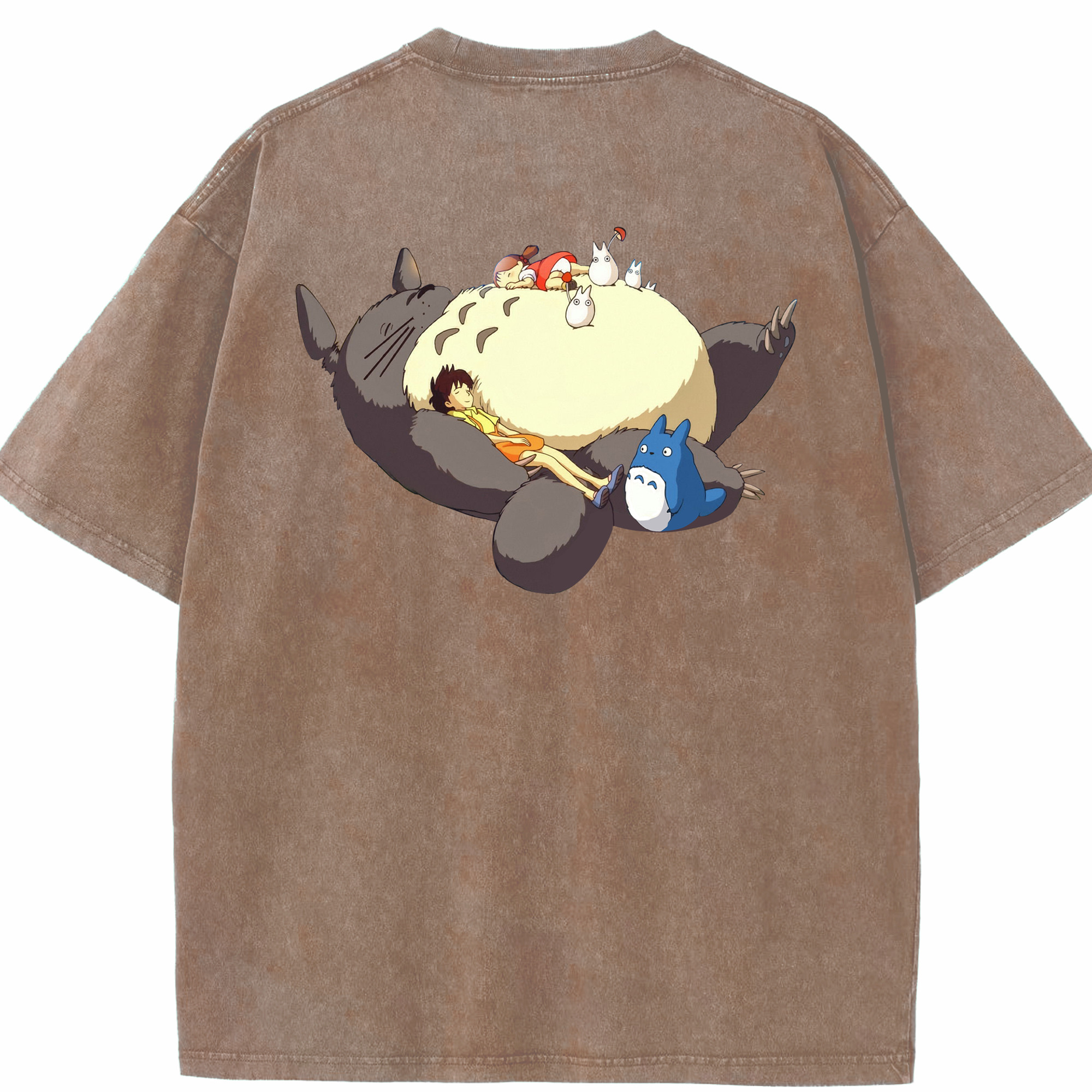 （画像用） となりのトトロ 草壁メイ 草壁サツキ My Neighbor Totoro Satsuki Kusakabe Mei Kusakabe 綿100% ヴィンテージ風 半袖Tシャツ（背面プリント）