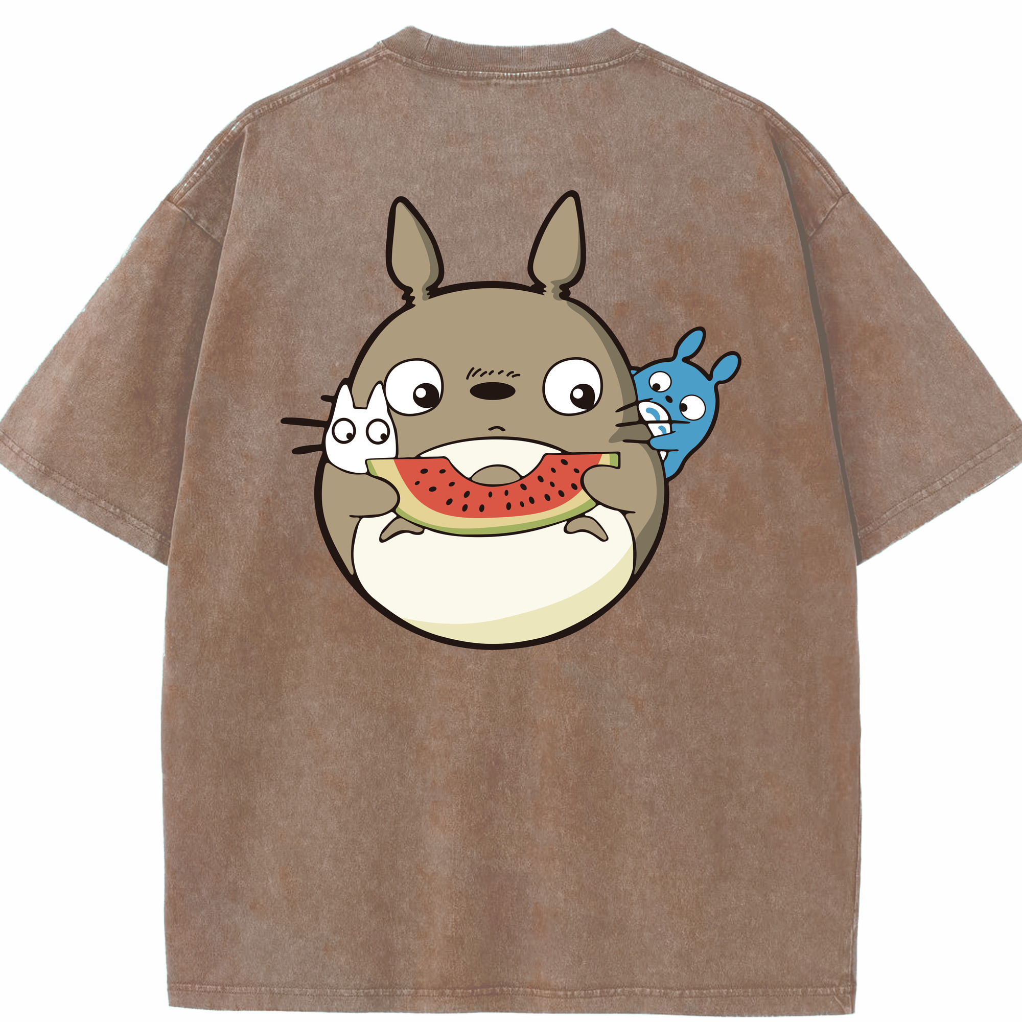 （画像用） となりのトトロ 草壁メイ 草壁サツキ My Neighbor Totoro Satsuki Kusakabe Mei Kusakabe 綿100% ヴィンテージ風 半袖Tシャツ（背面プリント）