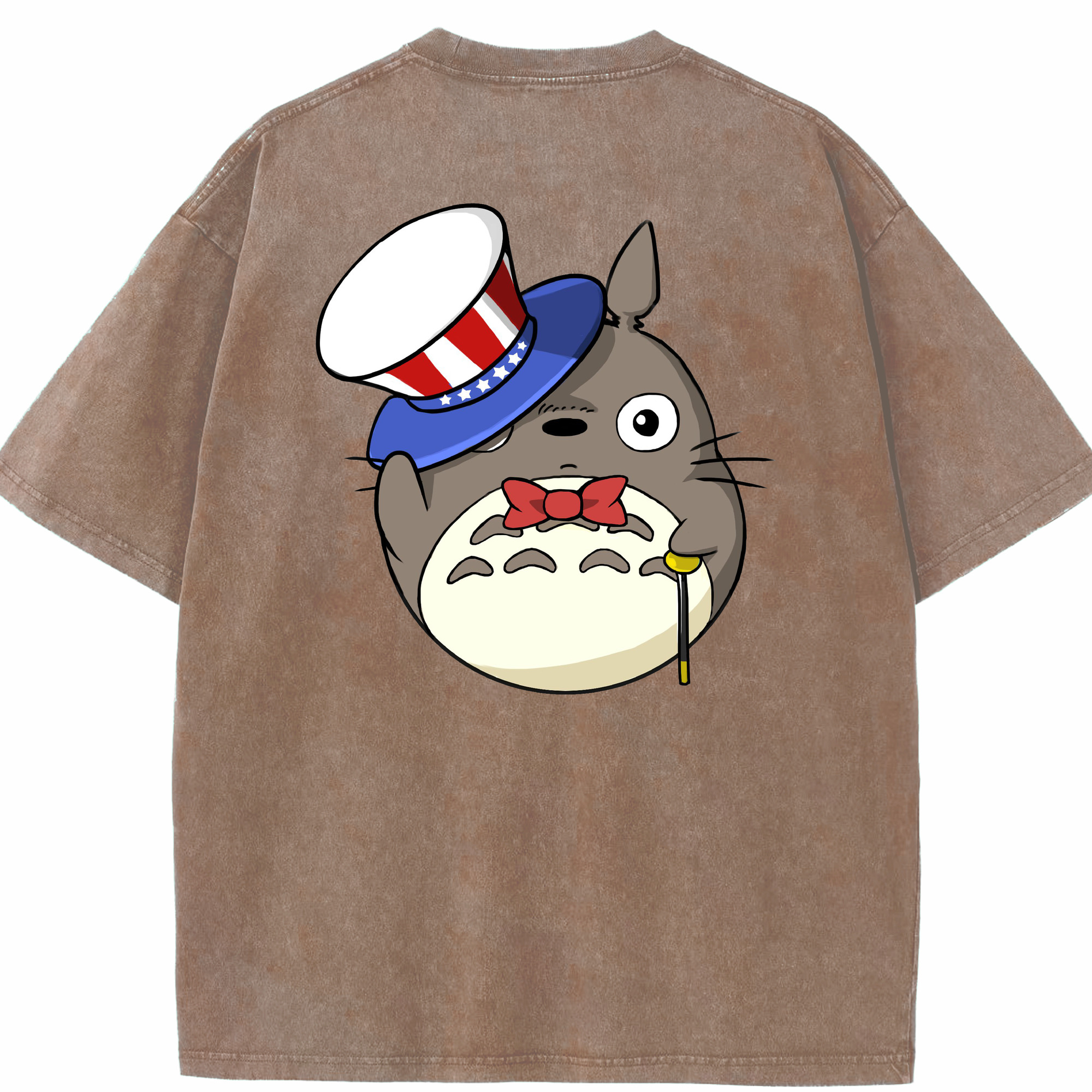 （画像用） となりのトトロ 草壁メイ 草壁サツキ My Neighbor Totoro Satsuki Kusakabe Mei Kusakabe 綿100% ヴィンテージ風 半袖Tシャツ（背面プリント）