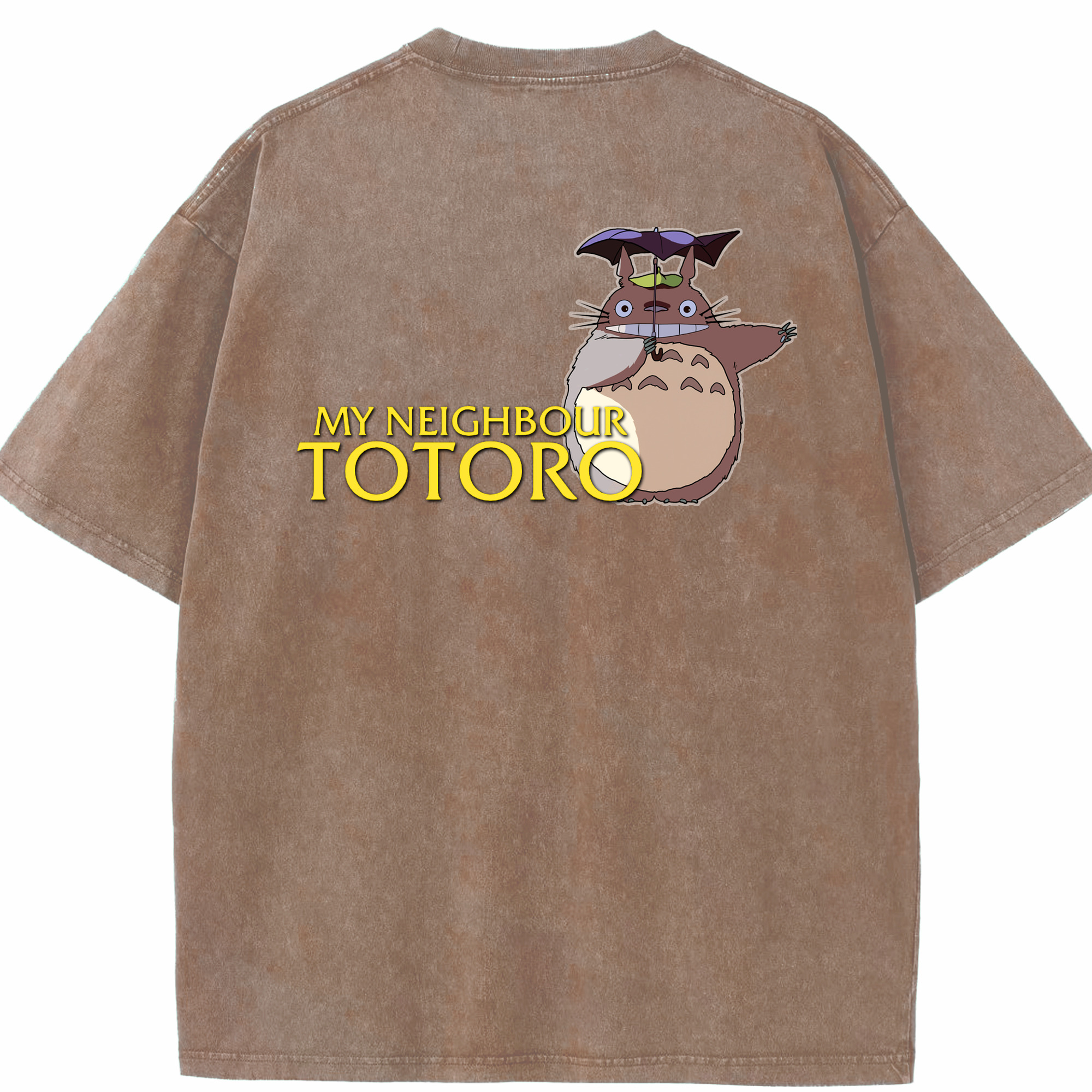 （画像用） となりのトトロ 草壁メイ 草壁サツキ My Neighbor Totoro Satsuki Kusakabe Mei Kusakabe 綿100% ヴィンテージ風 半袖Tシャツ（背面プリント）