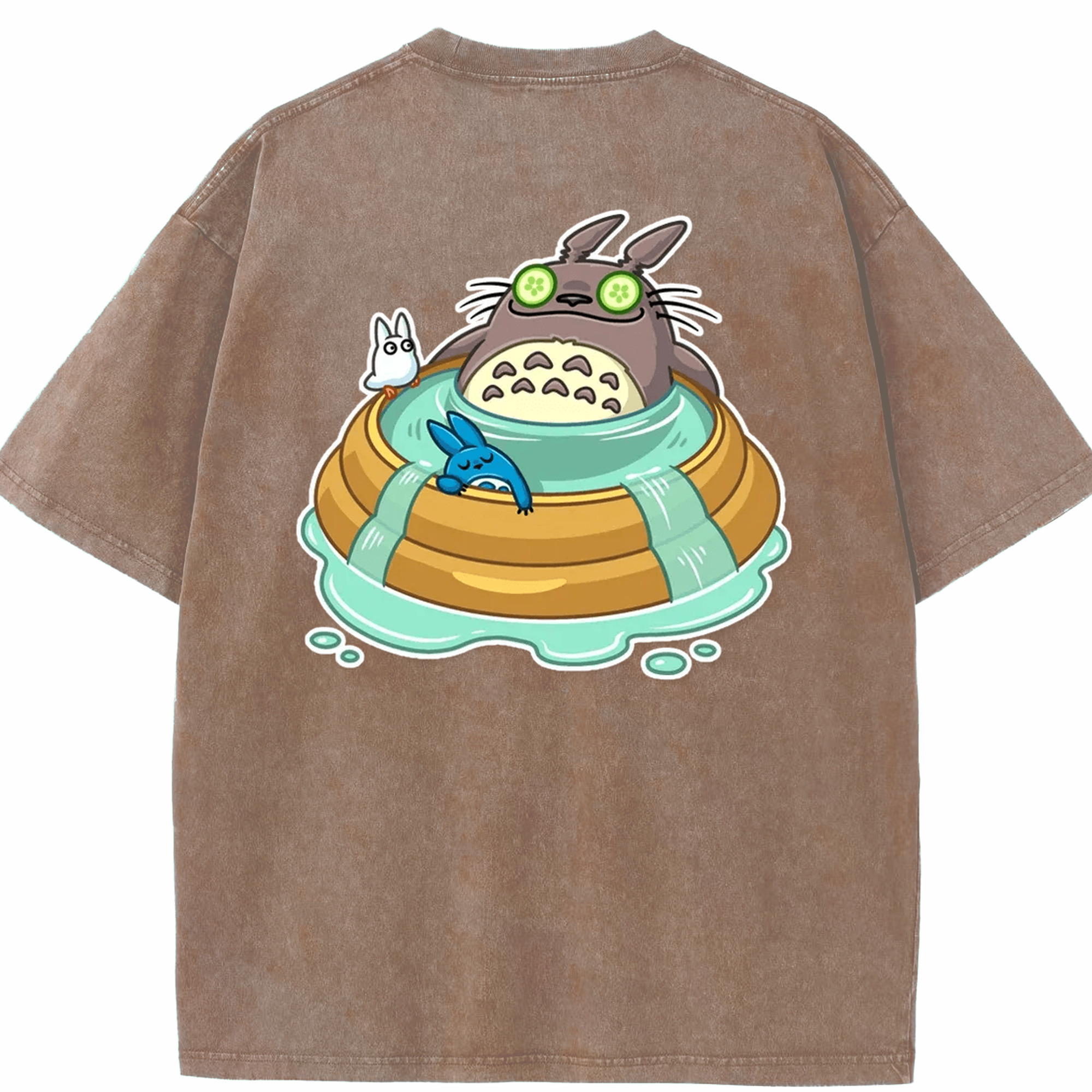（画像用） となりのトトロ 草壁メイ 草壁サツキ My Neighbor Totoro Satsuki Kusakabe Mei Kusakabe 綿100% ヴィンテージ風 半袖Tシャツ（背面プリント）