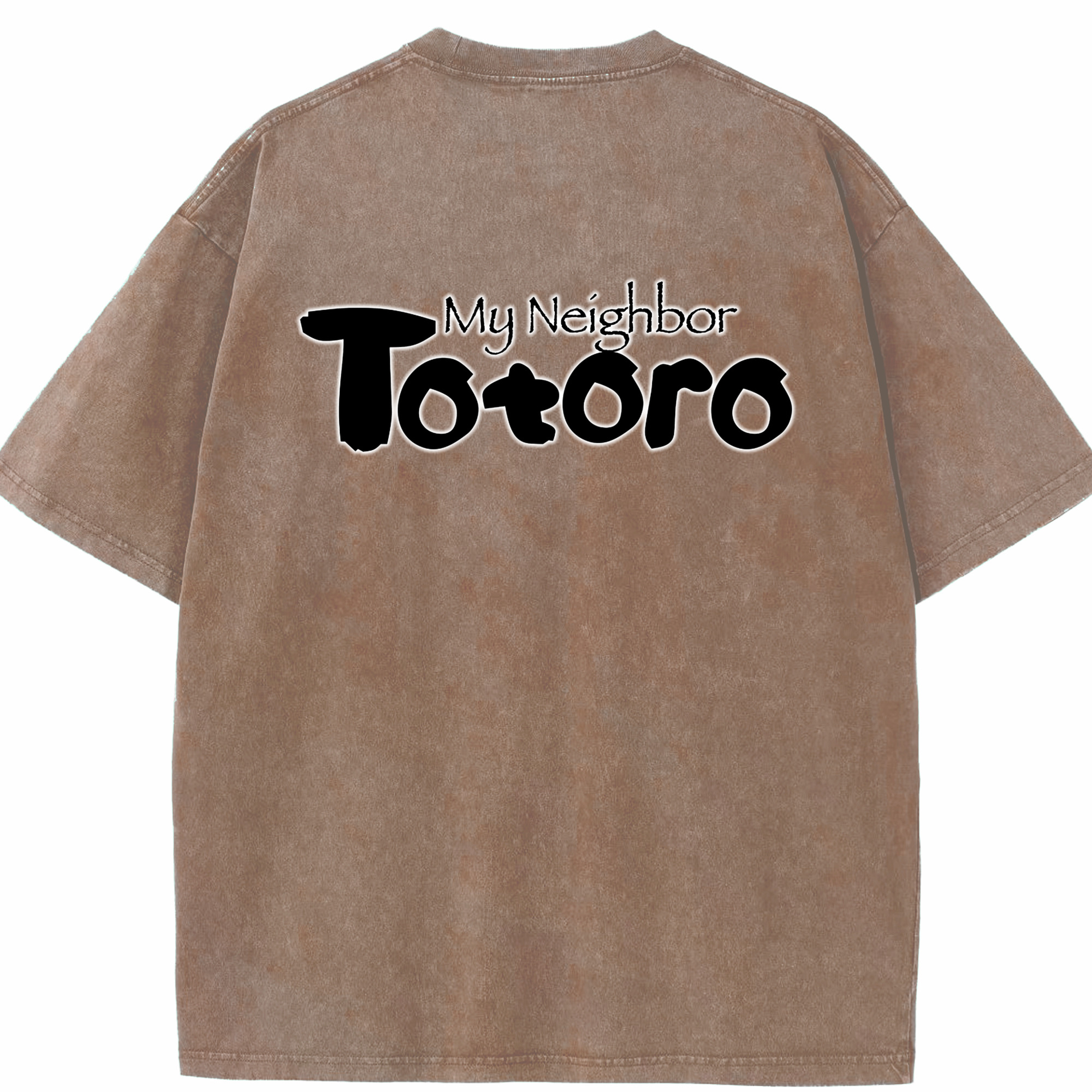 （画像用） となりのトトロ 草壁メイ 草壁サツキ My Neighbor Totoro Satsuki Kusakabe Mei Kusakabe 綿100% ヴィンテージ風 半袖Tシャツ（背面プリント）