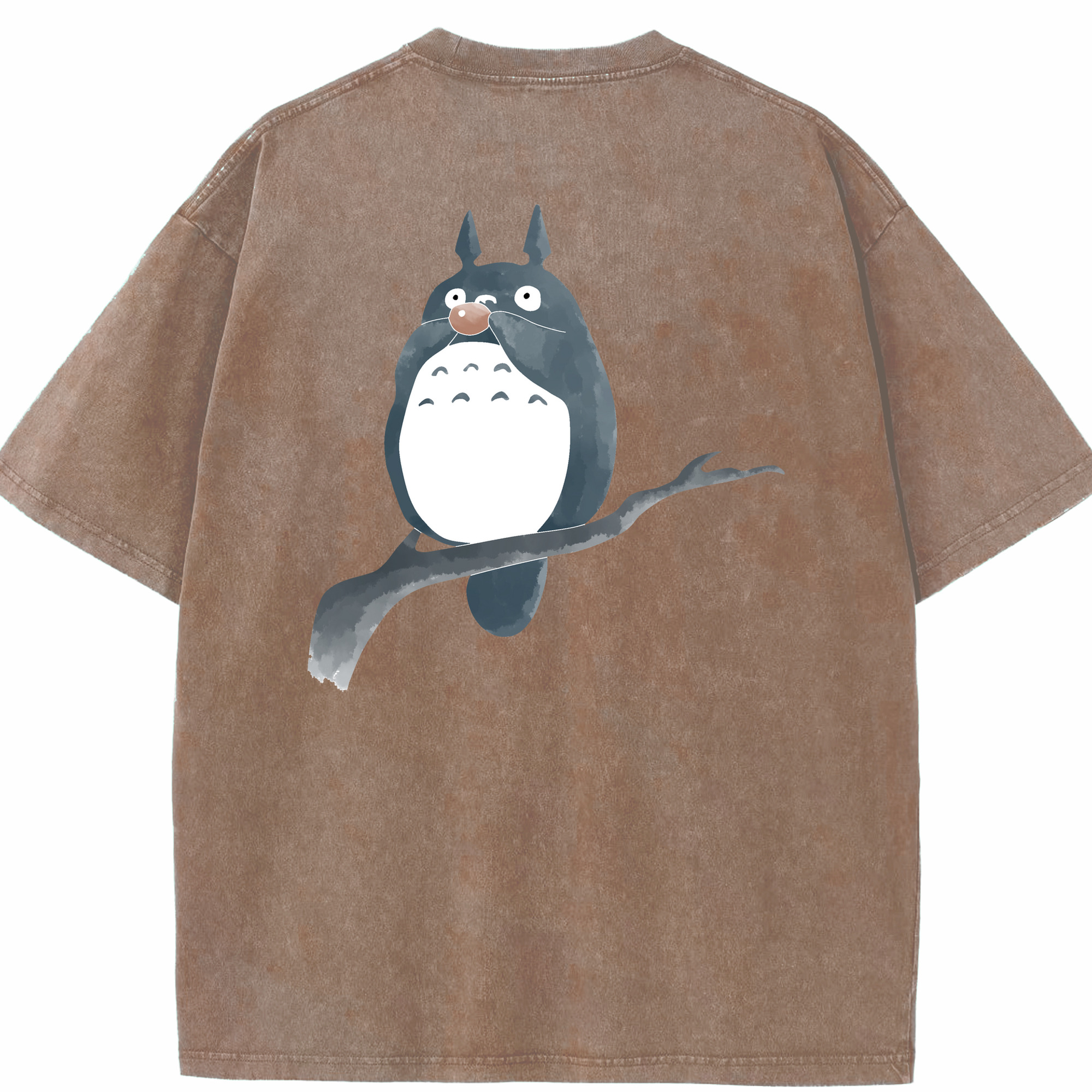 （画像用） となりのトトロ 草壁メイ 草壁サツキ My Neighbor Totoro Satsuki Kusakabe Mei Kusakabe 綿100% ヴィンテージ風 半袖Tシャツ（背面プリント）