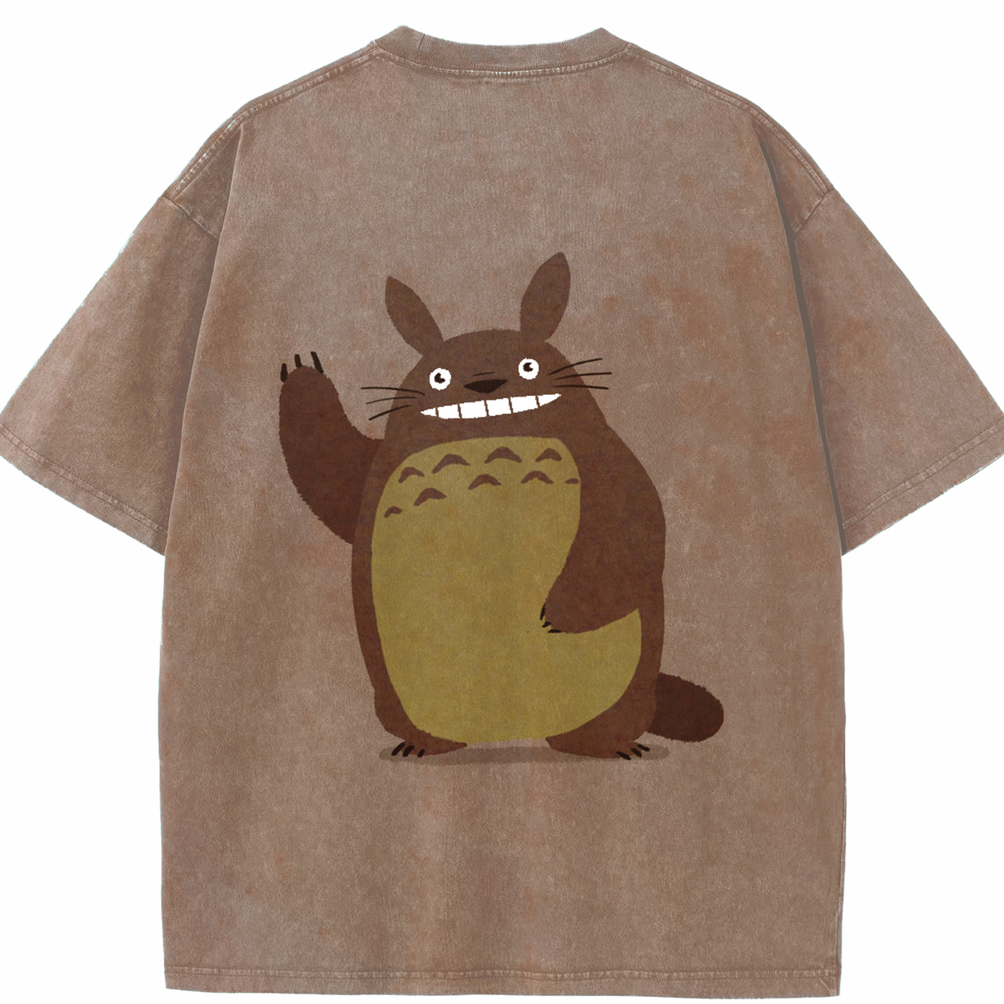 （画像用） となりのトトロ 草壁メイ 草壁サツキ My Neighbor Totoro Satsuki Kusakabe Mei Kusakabe 綿100% ヴィンテージ風 半袖Tシャツ（背面プリント）