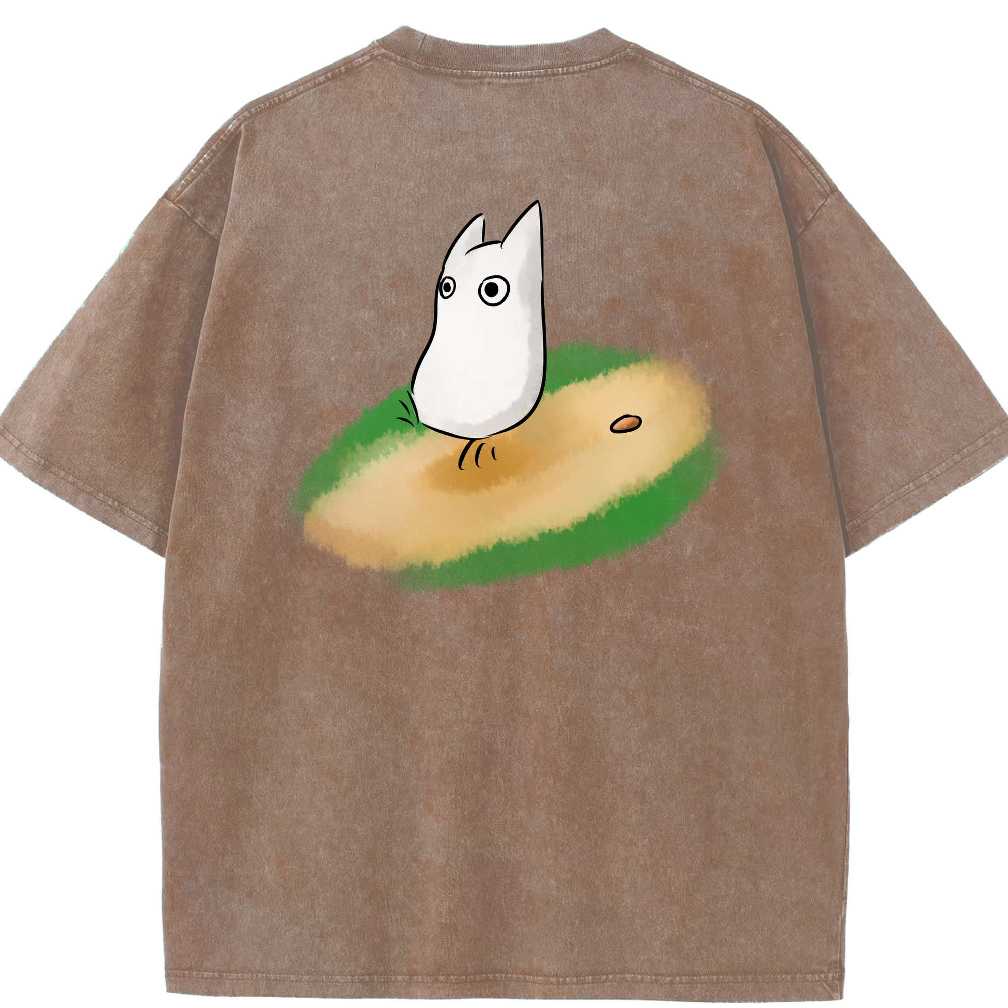 （画像用） となりのトトロ 草壁メイ 草壁サツキ My Neighbor Totoro Satsuki Kusakabe Mei Kusakabe 綿100% ヴィンテージ風 半袖Tシャツ（背面プリント）