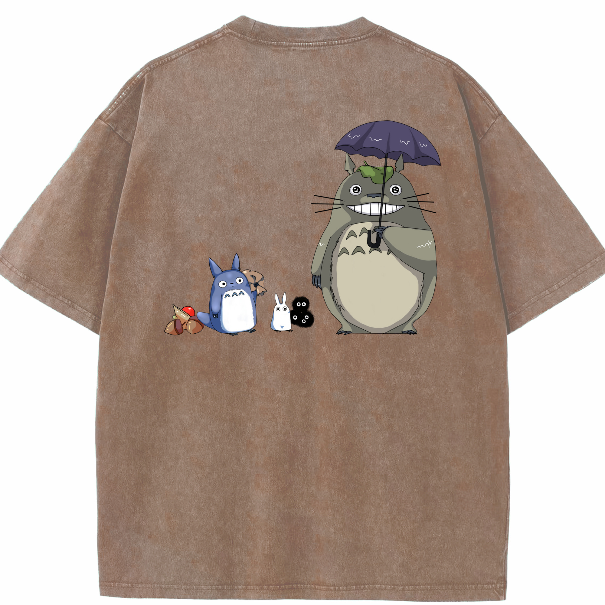 （画像用） となりのトトロ 草壁メイ 草壁サツキ My Neighbor Totoro Satsuki Kusakabe Mei Kusakabe 綿100% ヴィンテージ風 半袖Tシャツ（背面プリント）