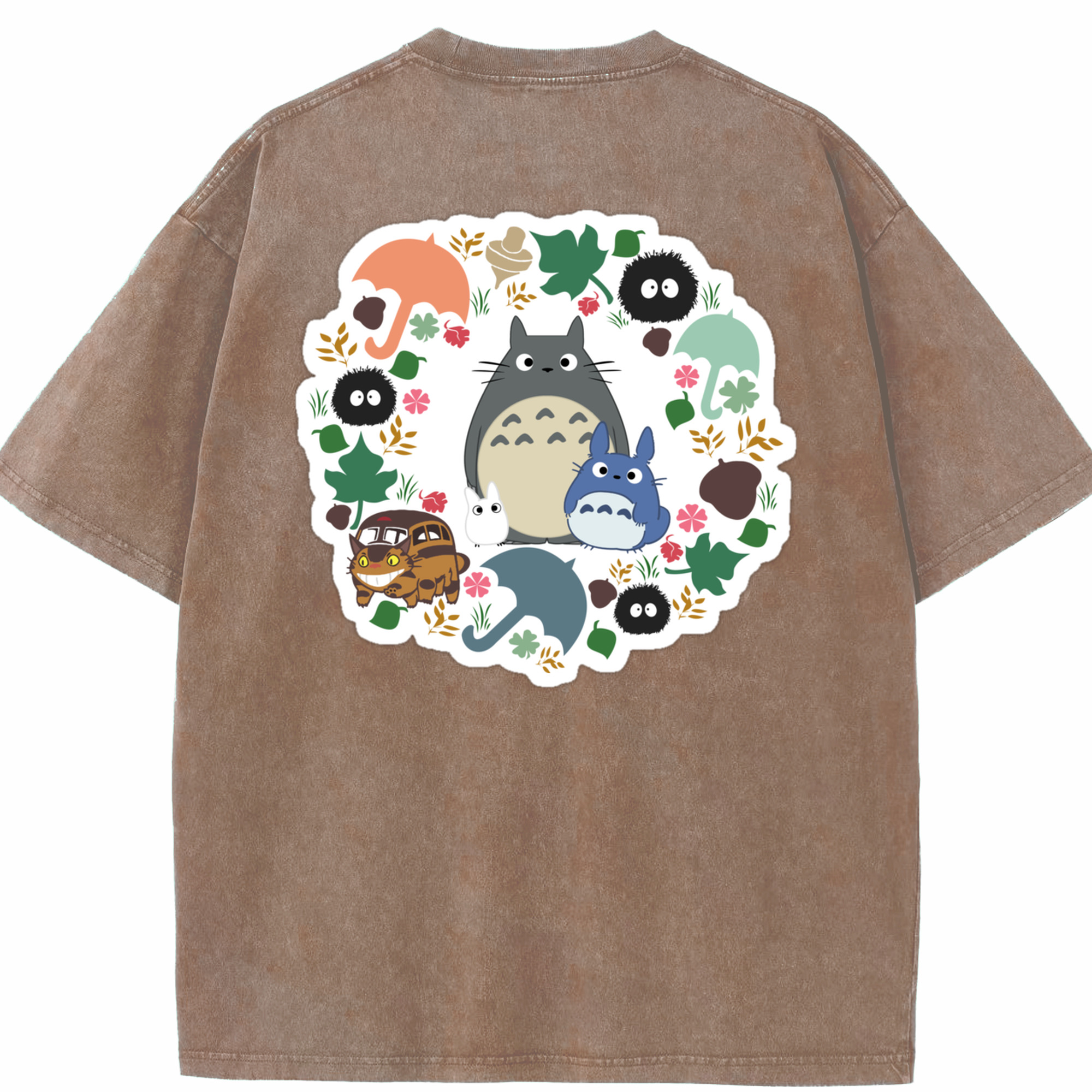 （画像用） となりのトトロ 草壁メイ 草壁サツキ My Neighbor Totoro Satsuki Kusakabe Mei Kusakabe 綿100% ヴィンテージ風 半袖Tシャツ（背面プリント）