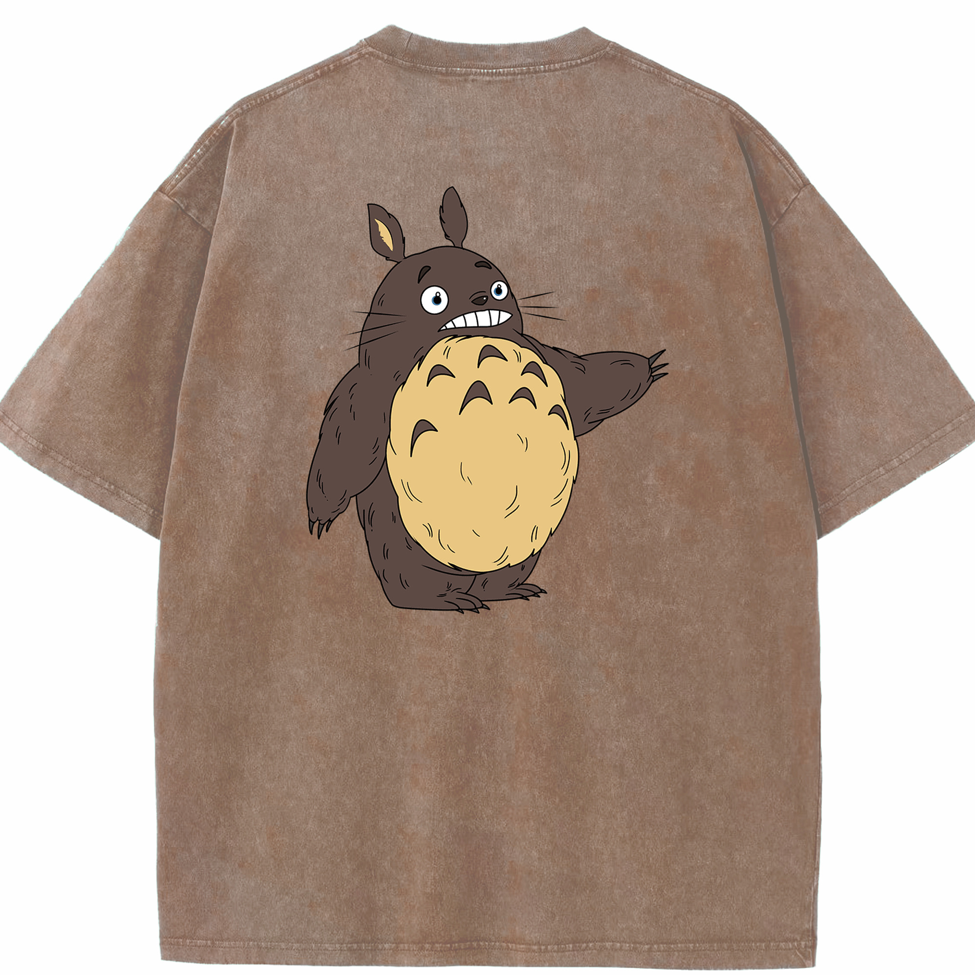 （画像用） となりのトトロ 草壁メイ 草壁サツキ My Neighbor Totoro Satsuki Kusakabe Mei Kusakabe 綿100% ヴィンテージ風 半袖Tシャツ（背面プリント）