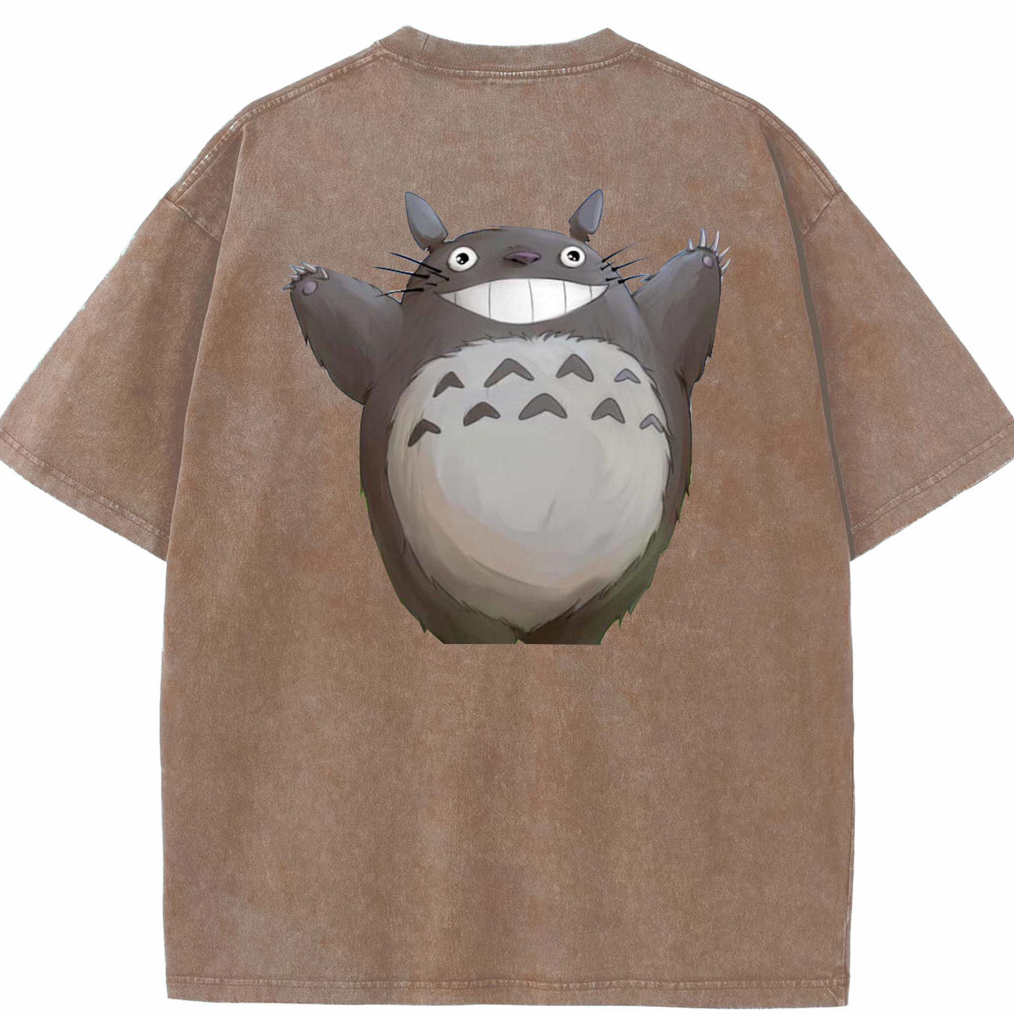 （画像用） となりのトトロ 草壁メイ 草壁サツキ My Neighbor Totoro Satsuki Kusakabe Mei Kusakabe 綿100% ヴィンテージ風 半袖Tシャツ（背面プリント）