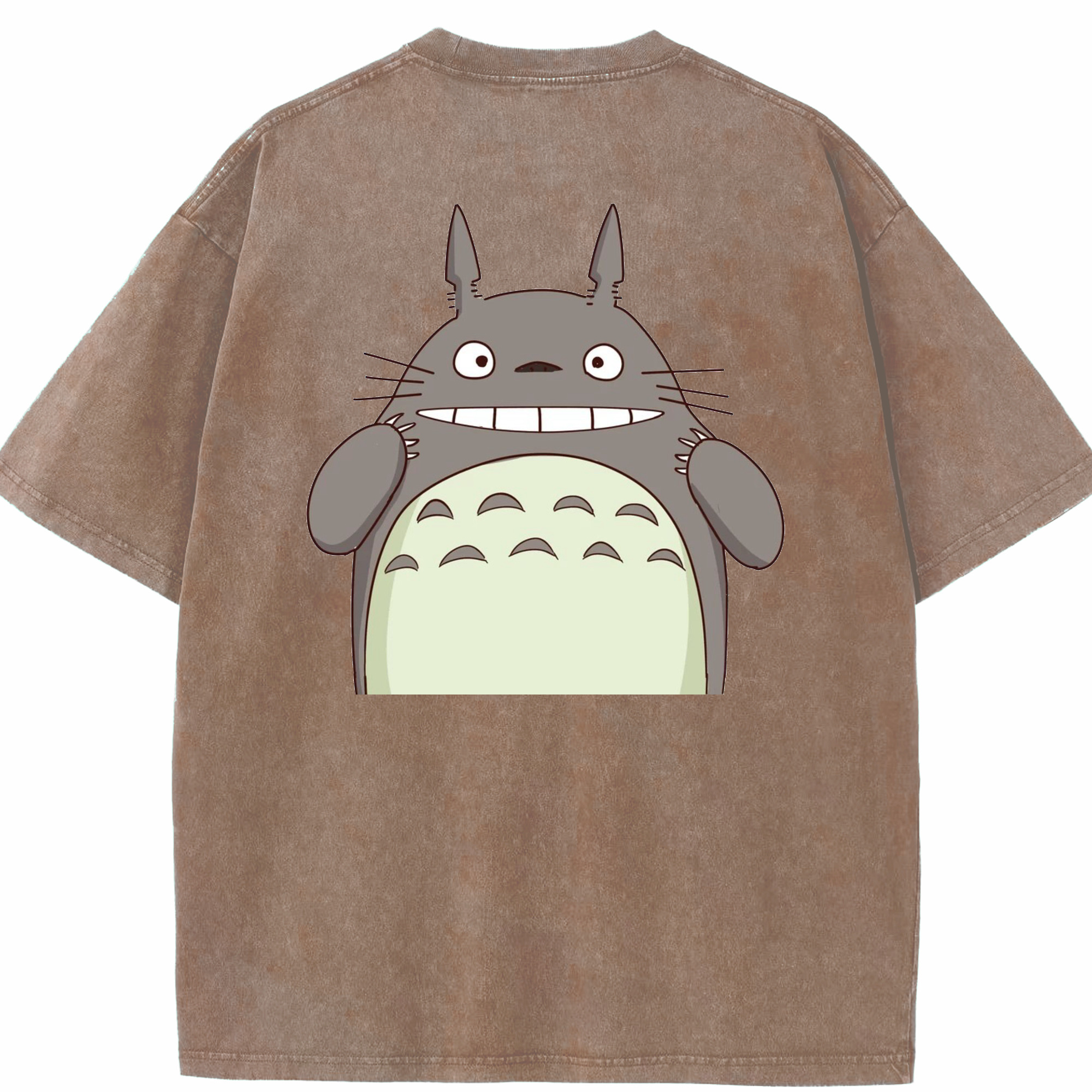 （画像用） となりのトトロ 草壁メイ 草壁サツキ My Neighbor Totoro Satsuki Kusakabe Mei Kusakabe 綿100% ヴィンテージ風 半袖Tシャツ（背面プリント）