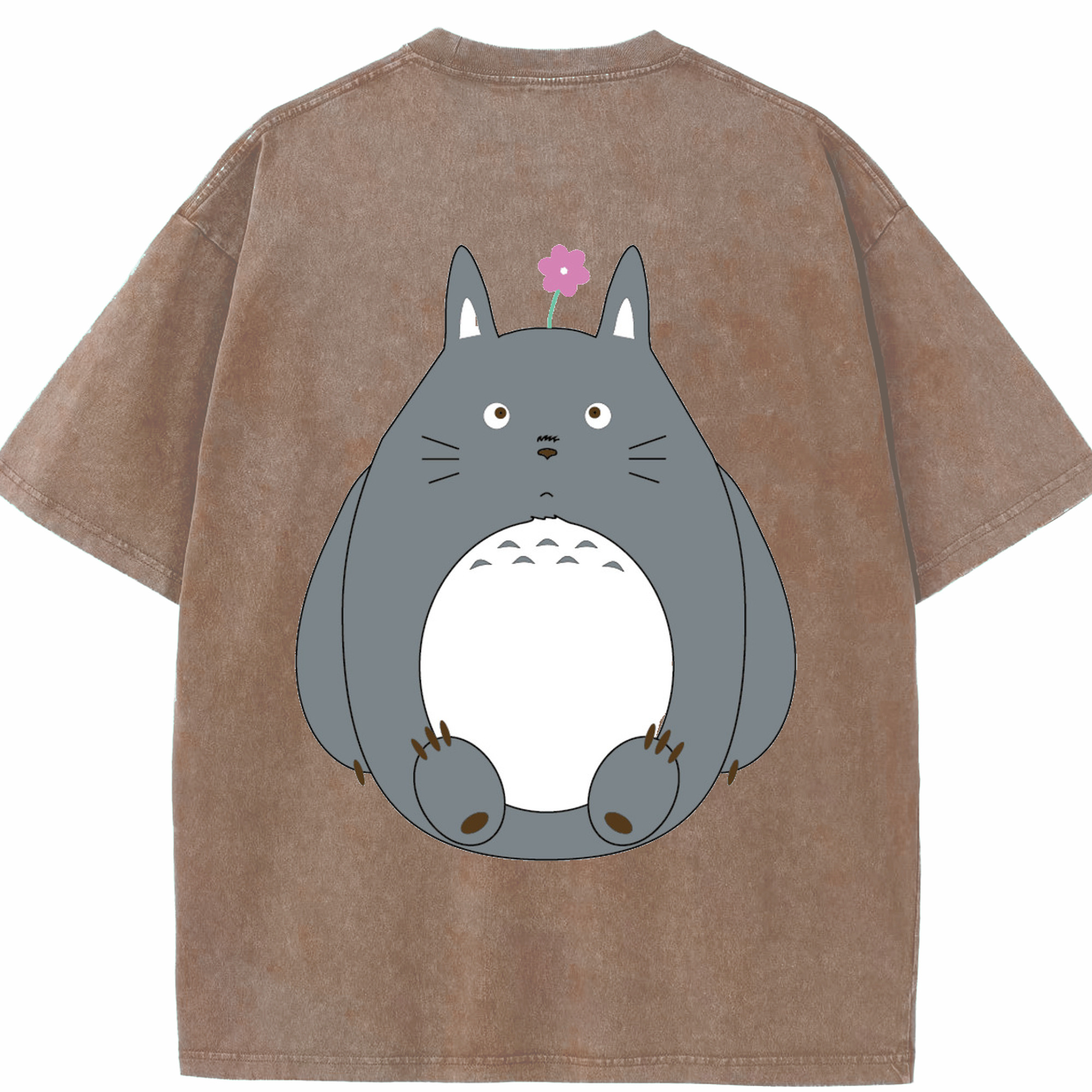 （画像用） となりのトトロ 草壁メイ 草壁サツキ My Neighbor Totoro Satsuki Kusakabe Mei Kusakabe 綿100% ヴィンテージ風 半袖Tシャツ（背面プリント）