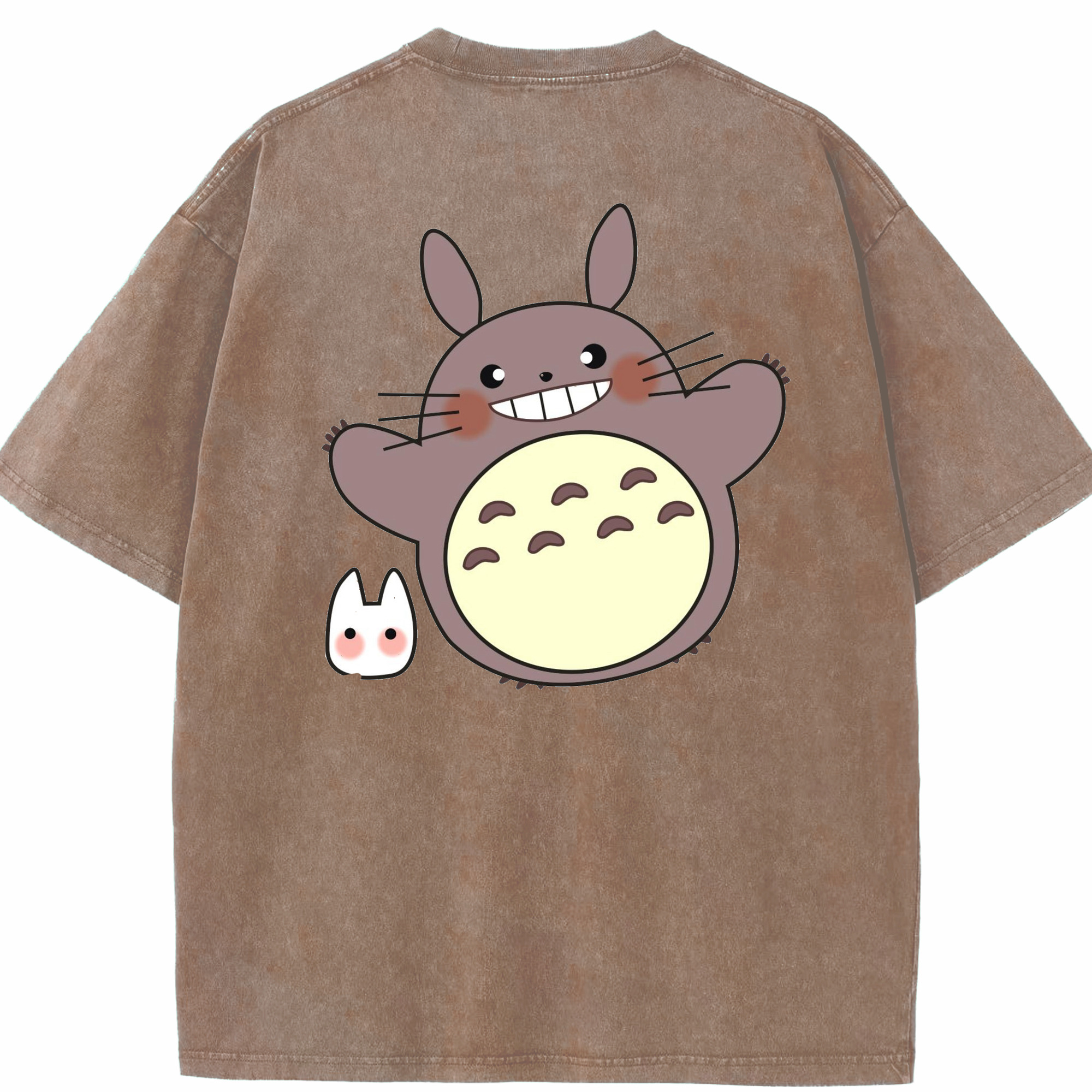 （画像用） となりのトトロ 草壁メイ 草壁サツキ My Neighbor Totoro Satsuki Kusakabe Mei Kusakabe 綿100% ヴィンテージ風 半袖Tシャツ（背面プリント）