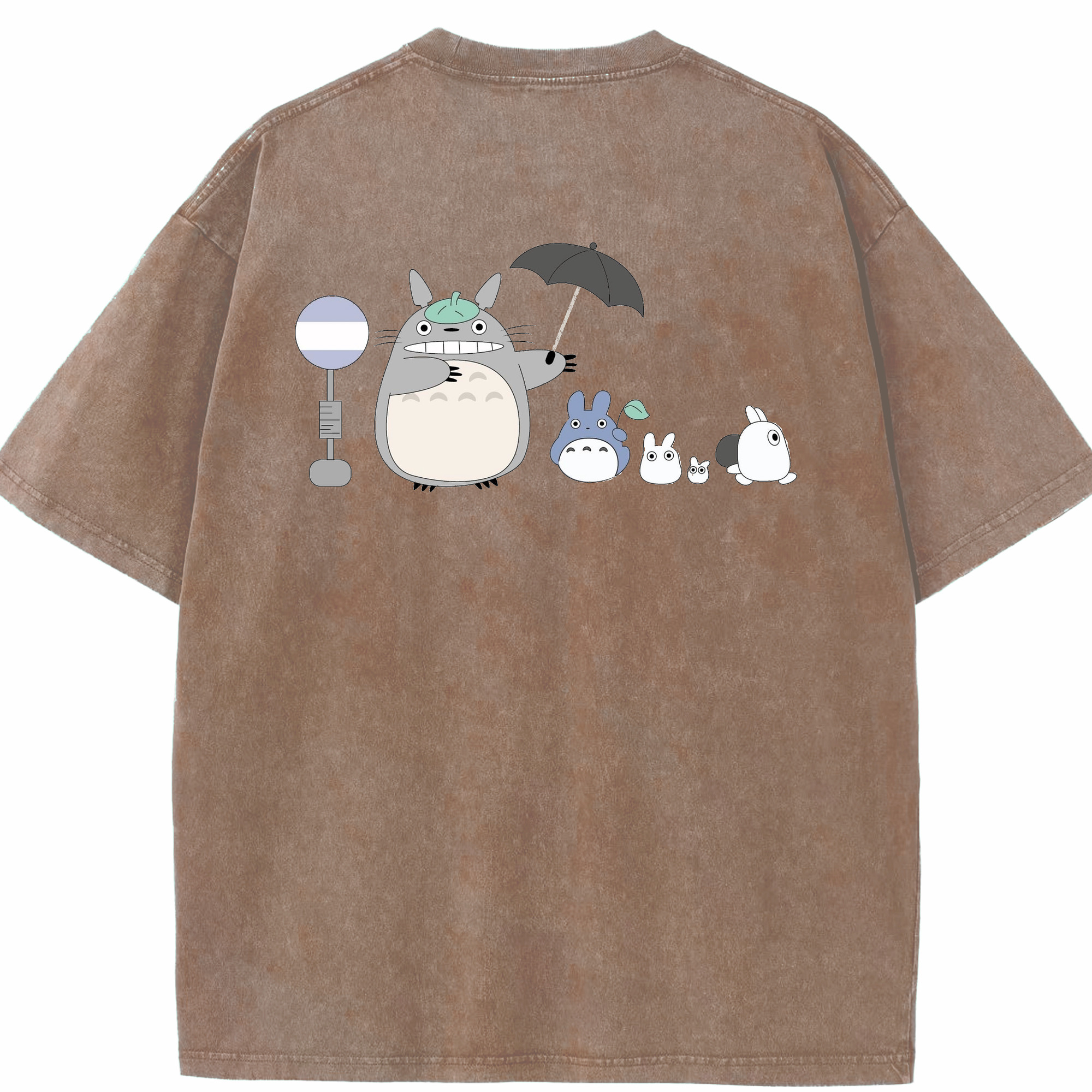 （画像用） となりのトトロ 草壁メイ 草壁サツキ My Neighbor Totoro Satsuki Kusakabe Mei Kusakabe 綿100% ヴィンテージ風 半袖Tシャツ（背面プリント）
