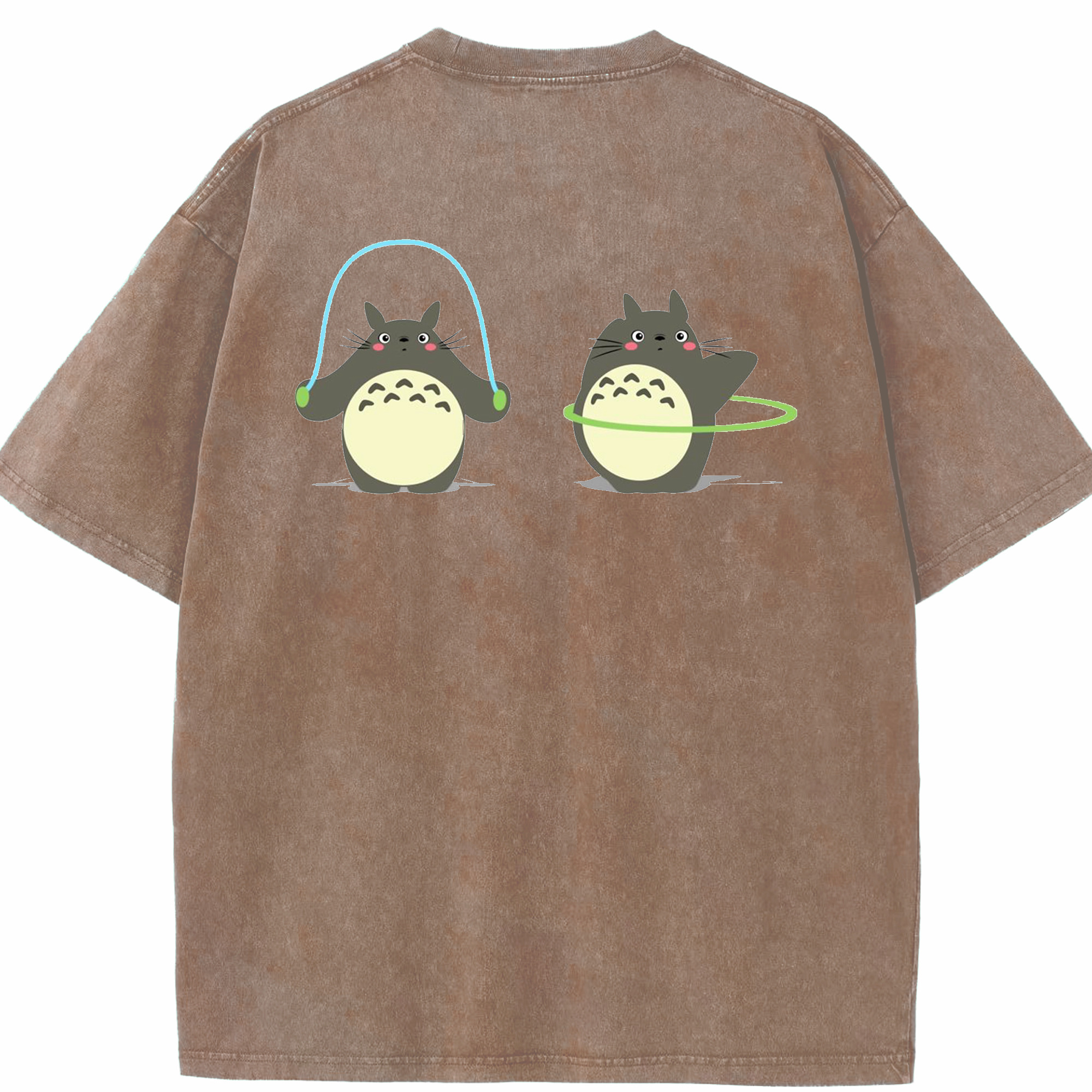 （画像用） となりのトトロ 草壁メイ 草壁サツキ My Neighbor Totoro Satsuki Kusakabe Mei Kusakabe 綿100% ヴィンテージ風 半袖Tシャツ（背面プリント）