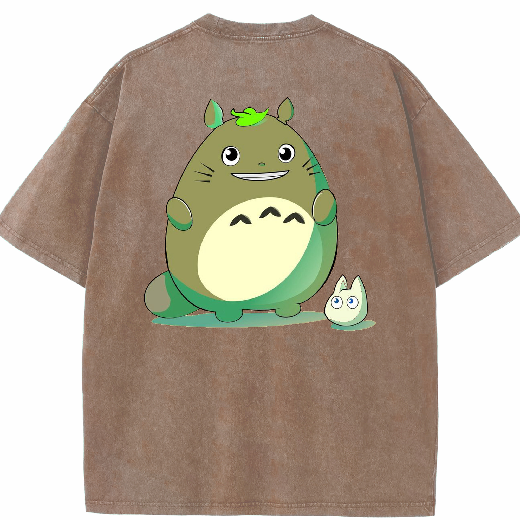 （画像用） となりのトトロ 草壁メイ 草壁サツキ My Neighbor Totoro Satsuki Kusakabe Mei Kusakabe 綿100% ヴィンテージ風 半袖Tシャツ（背面プリント）