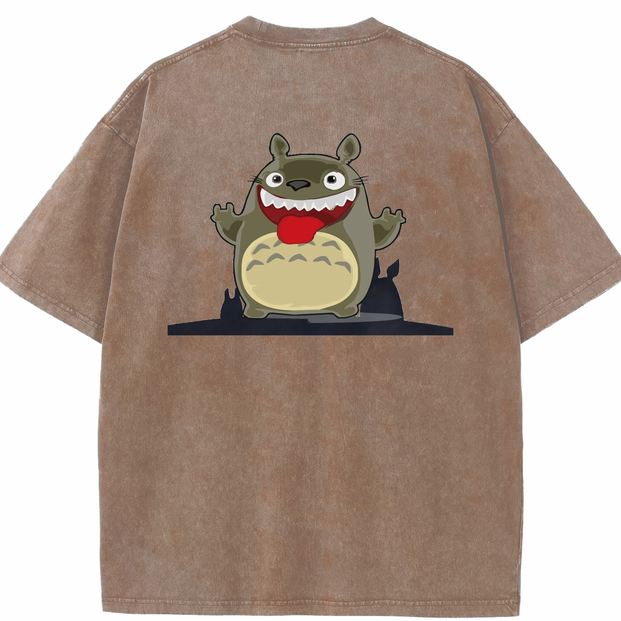（画像用） となりのトトロ 草壁メイ 草壁サツキ My Neighbor Totoro Satsuki Kusakabe Mei Kusakabe 綿100% ヴィンテージ風 半袖Tシャツ（背面プリント）