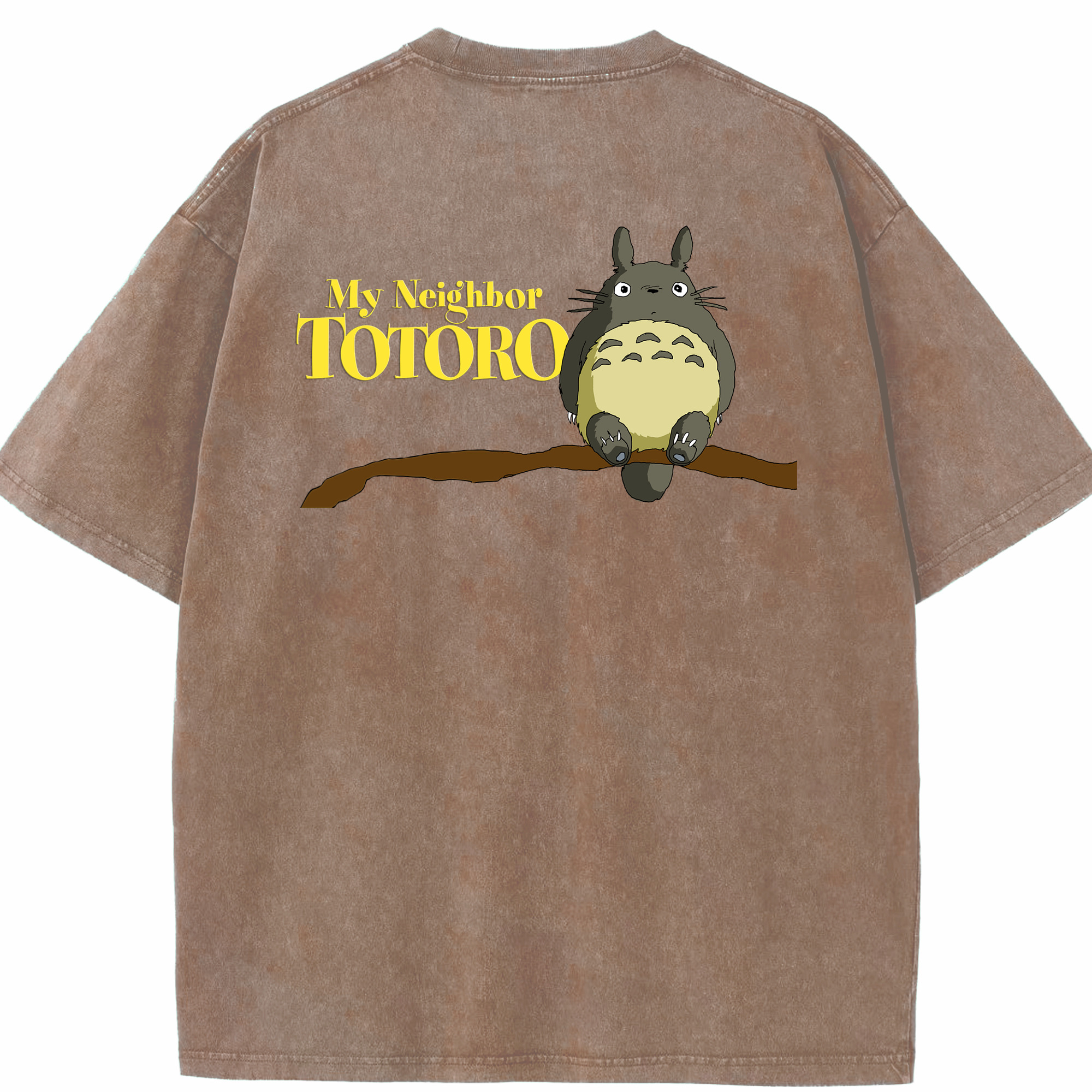 （画像用） となりのトトロ 草壁メイ 草壁サツキ My Neighbor Totoro Satsuki Kusakabe Mei Kusakabe 綿100% ヴィンテージ風 半袖Tシャツ（背面プリント）