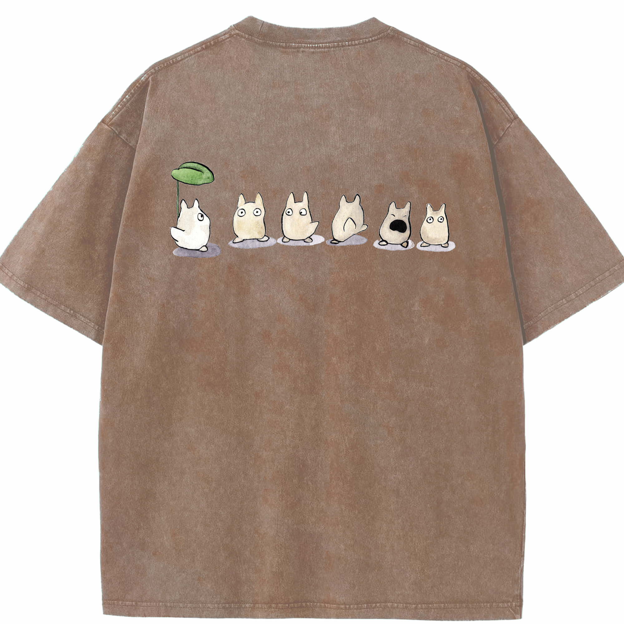 （画像用） となりのトトロ 草壁メイ 草壁サツキ My Neighbor Totoro Satsuki Kusakabe Mei Kusakabe 綿100% ヴィンテージ風 半袖Tシャツ（背面プリント）
