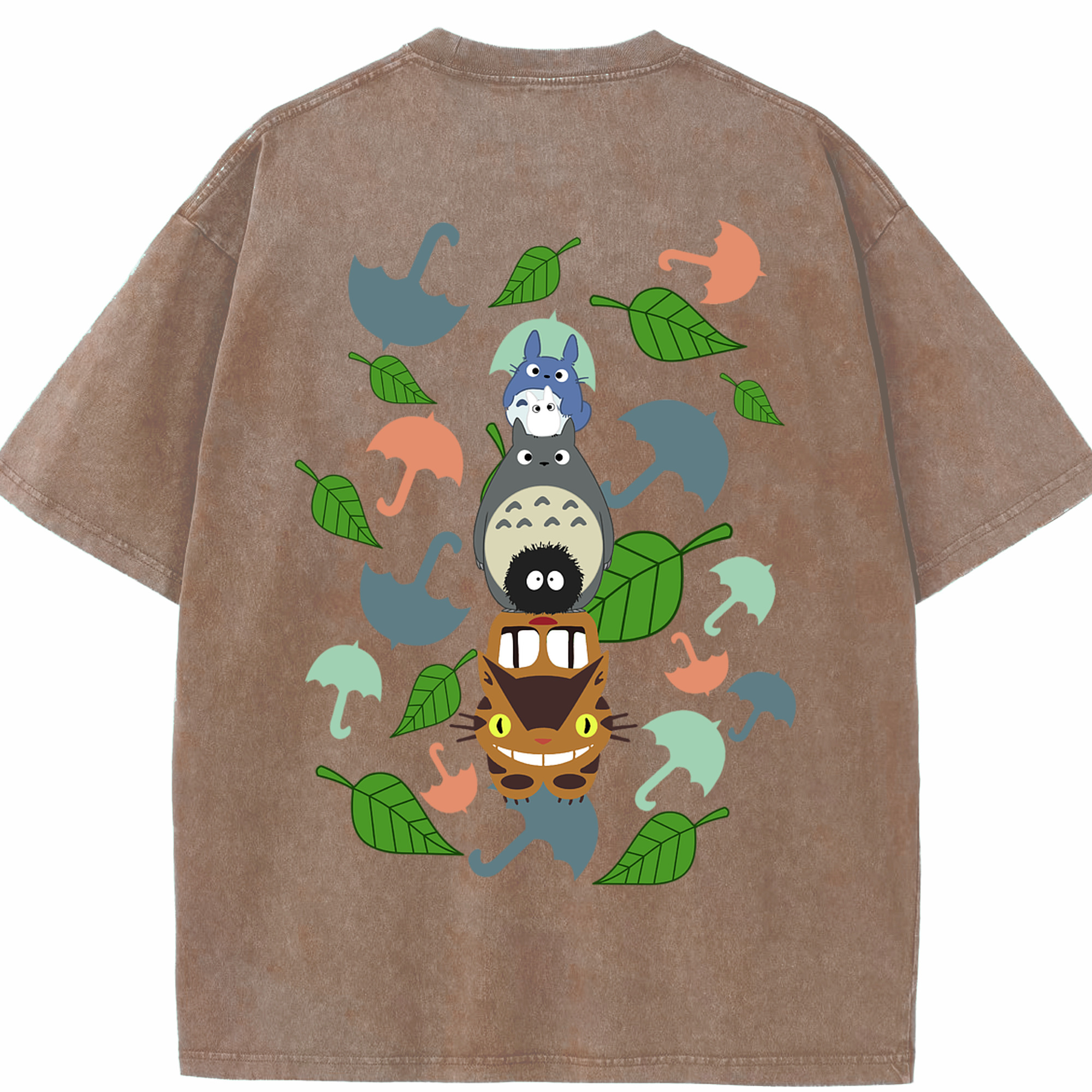 （画像用） となりのトトロ 草壁メイ 草壁サツキ My Neighbor Totoro Satsuki Kusakabe Mei Kusakabe 綿100% ヴィンテージ風 半袖Tシャツ（背面プリント）