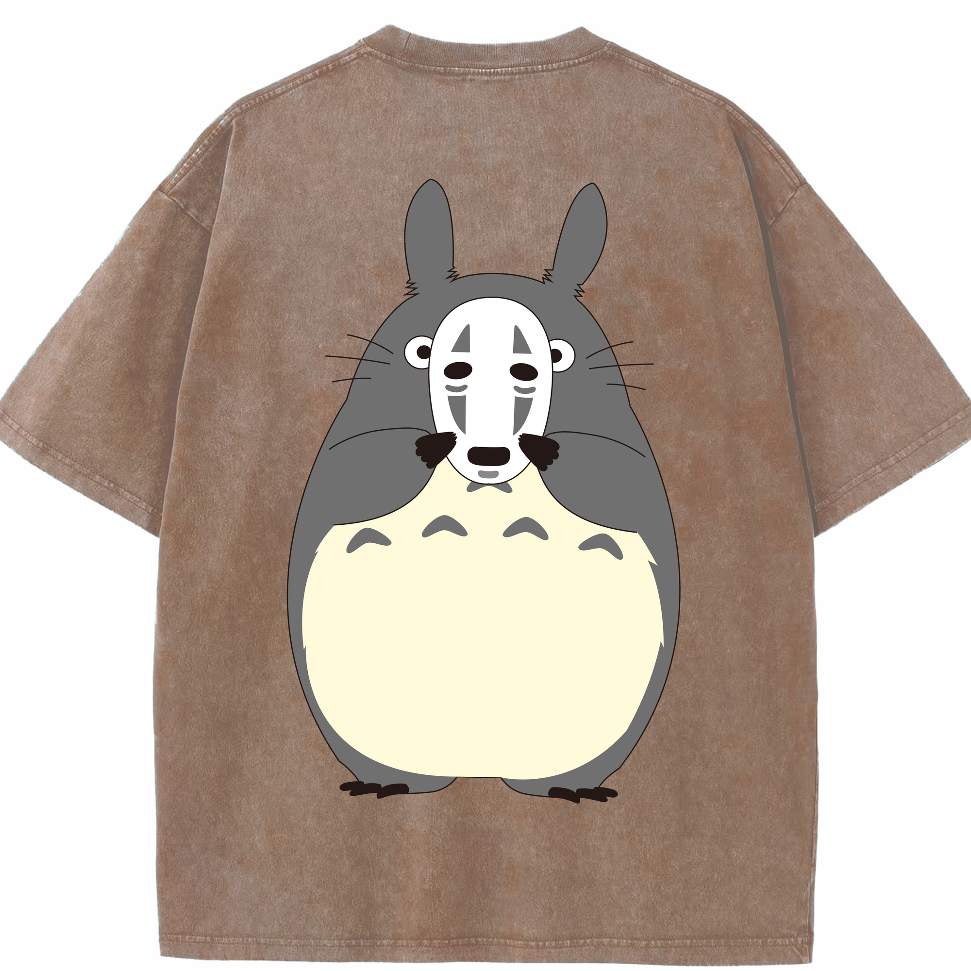 （画像用） となりのトトロ 草壁メイ 草壁サツキ My Neighbor Totoro Satsuki Kusakabe Mei Kusakabe 綿100% ヴィンテージ風 半袖Tシャツ（背面プリント）