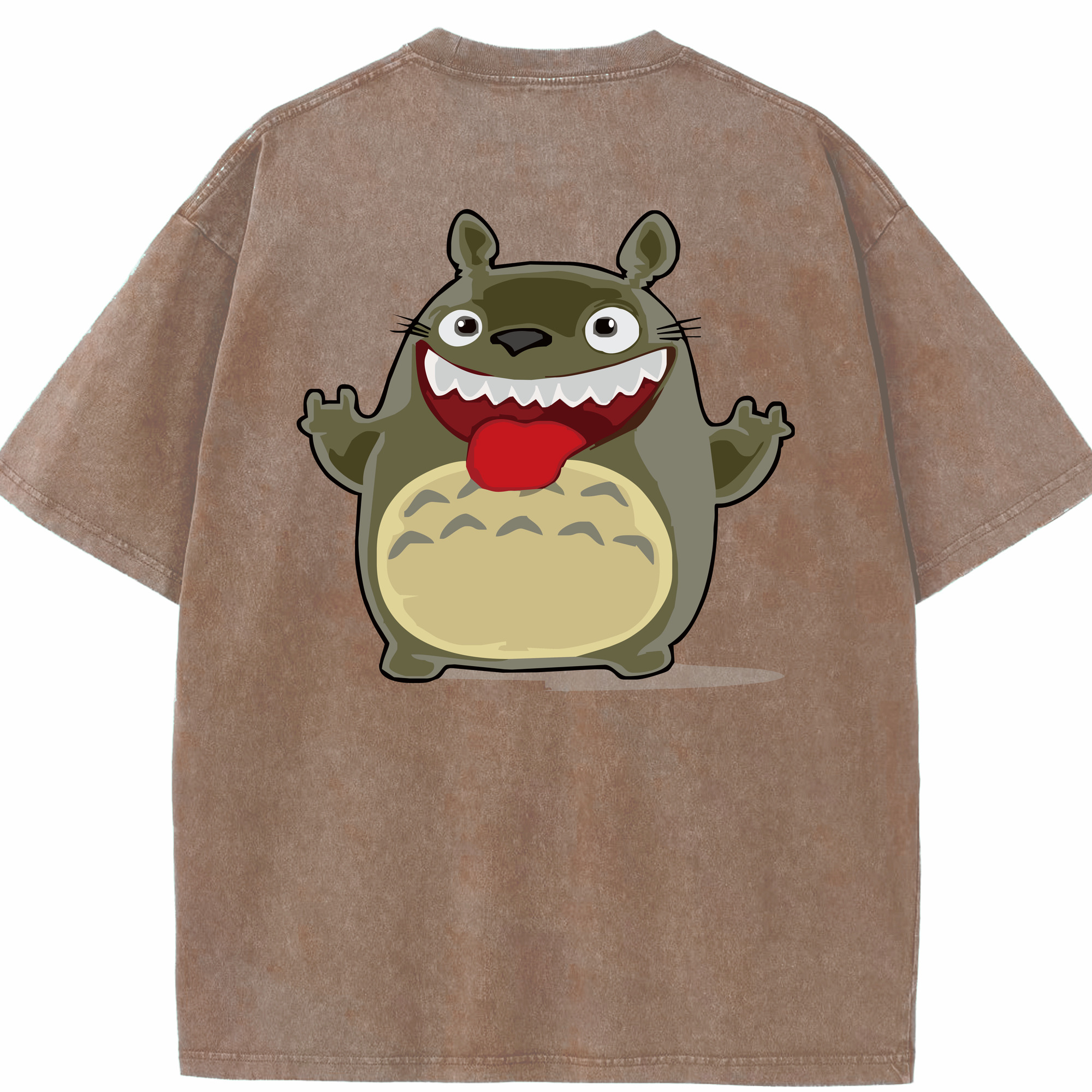 （画像用） となりのトトロ 草壁メイ 草壁サツキ My Neighbor Totoro Satsuki Kusakabe Mei Kusakabe 綿100% ヴィンテージ風 半袖Tシャツ（背面プリント）