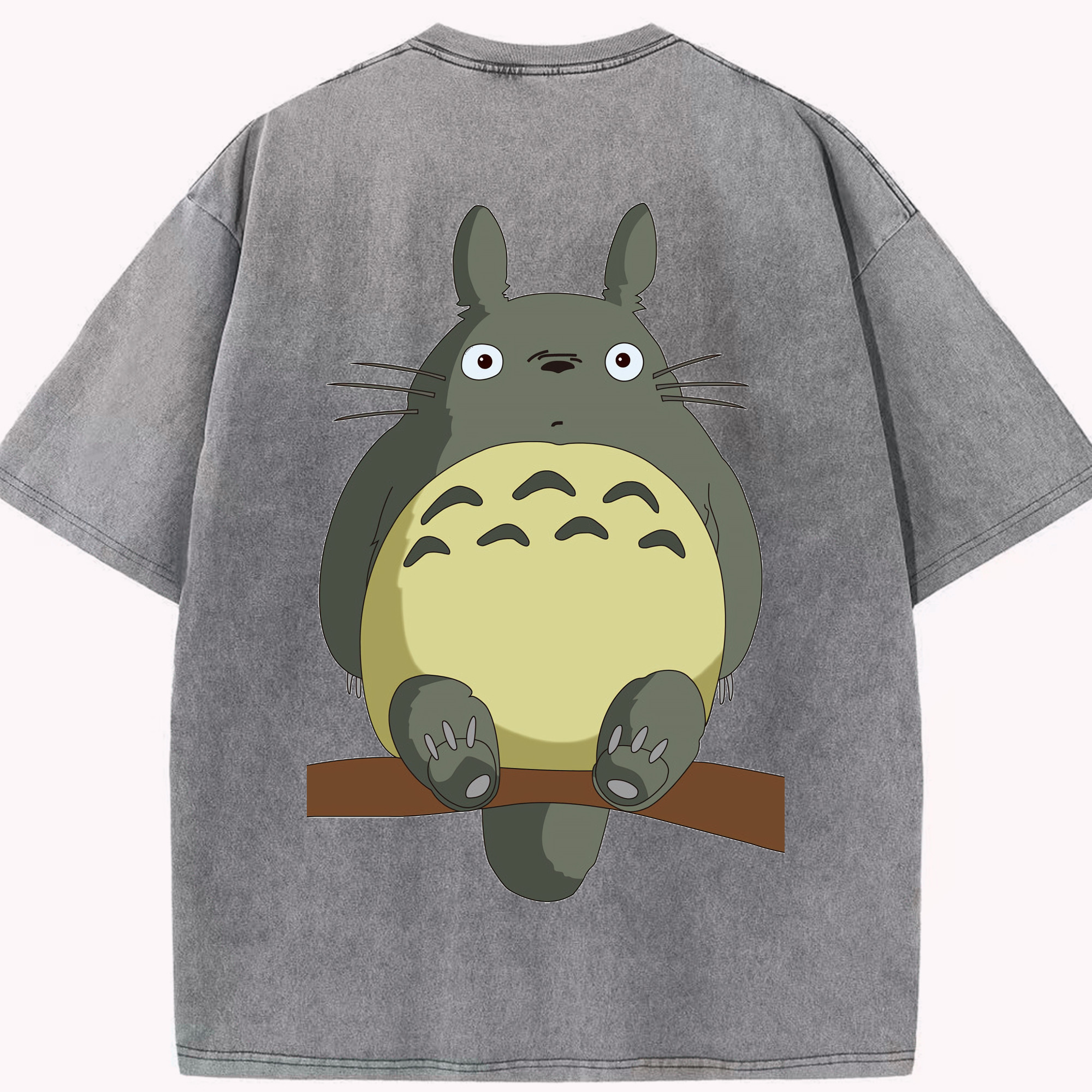 （画像用） となりのトトロ 草壁メイ 草壁サツキ My Neighbor Totoro Satsuki Kusakabe Mei Kusakabe 綿100% ヴィンテージ風 半袖Tシャツ（背面プリント）