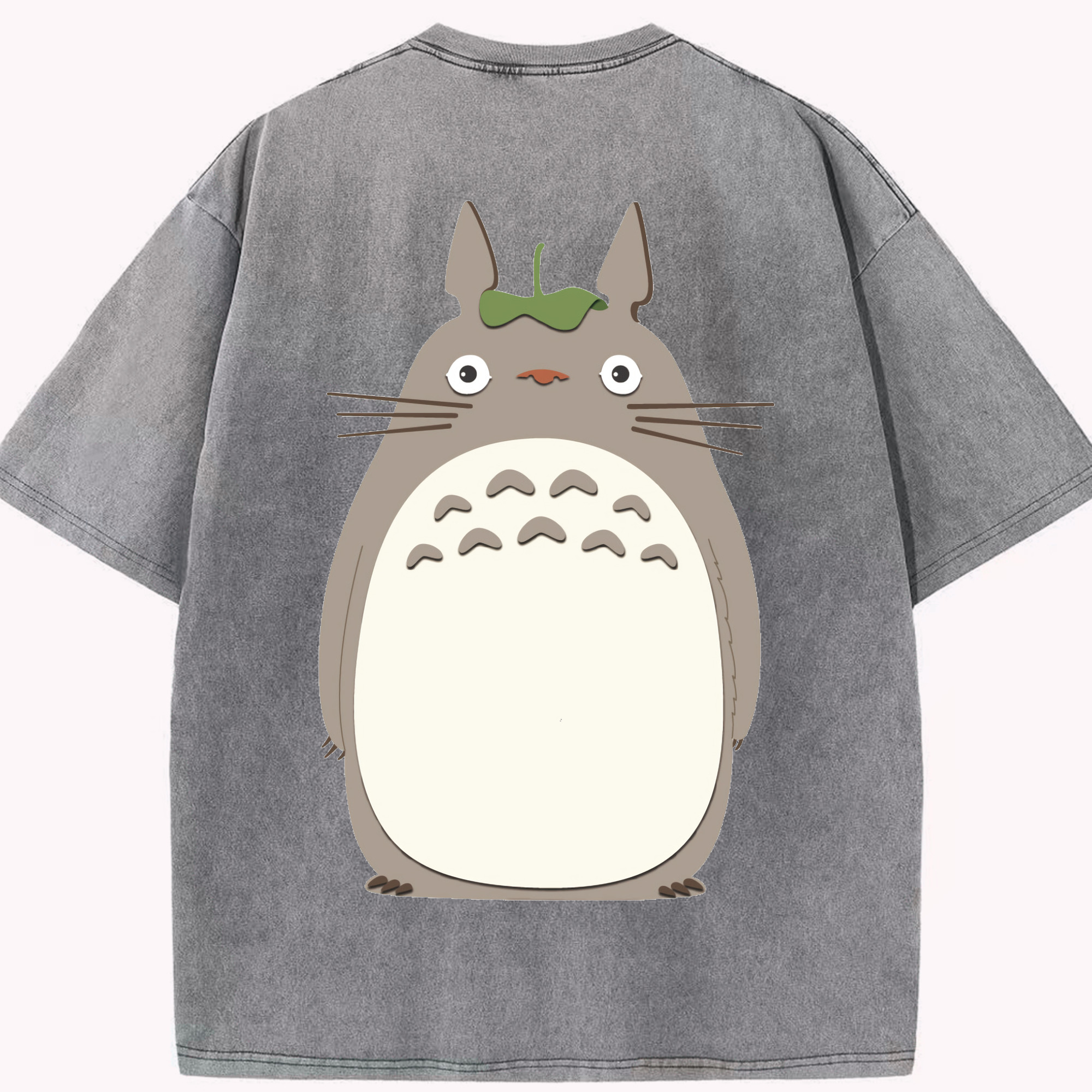 （画像用） となりのトトロ 草壁メイ 草壁サツキ My Neighbor Totoro Satsuki Kusakabe Mei Kusakabe 綿100% ヴィンテージ風 半袖Tシャツ（背面プリント）