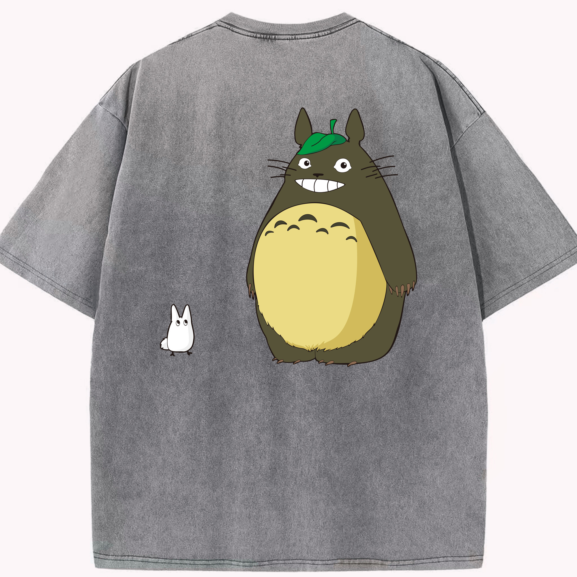 （画像用） となりのトトロ 草壁メイ 草壁サツキ My Neighbor Totoro Satsuki Kusakabe Mei Kusakabe 綿100% ヴィンテージ風 半袖Tシャツ（背面プリント）