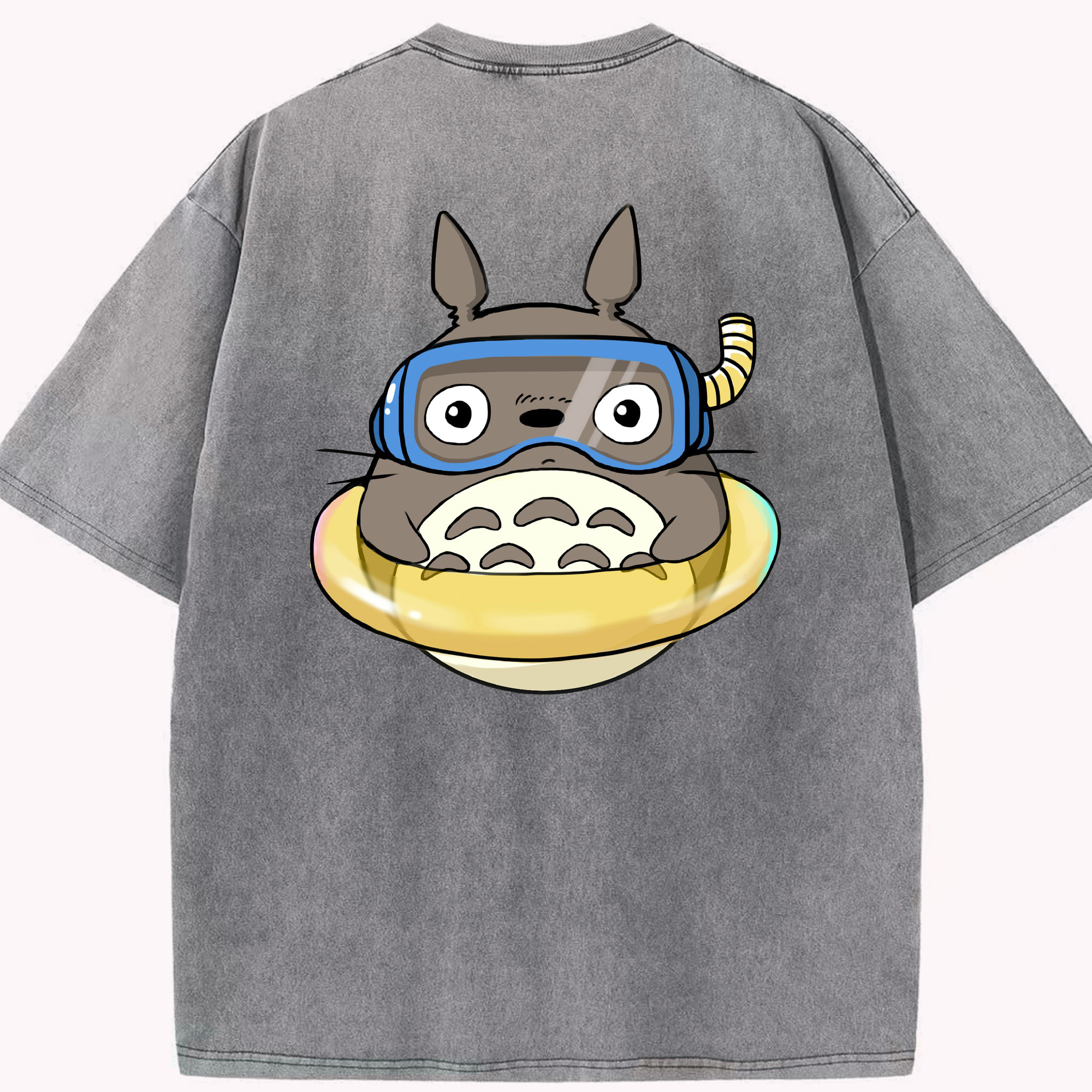 （画像用） となりのトトロ 草壁メイ 草壁サツキ My Neighbor Totoro Satsuki Kusakabe Mei Kusakabe 綿100% ヴィンテージ風 半袖Tシャツ（背面プリント）