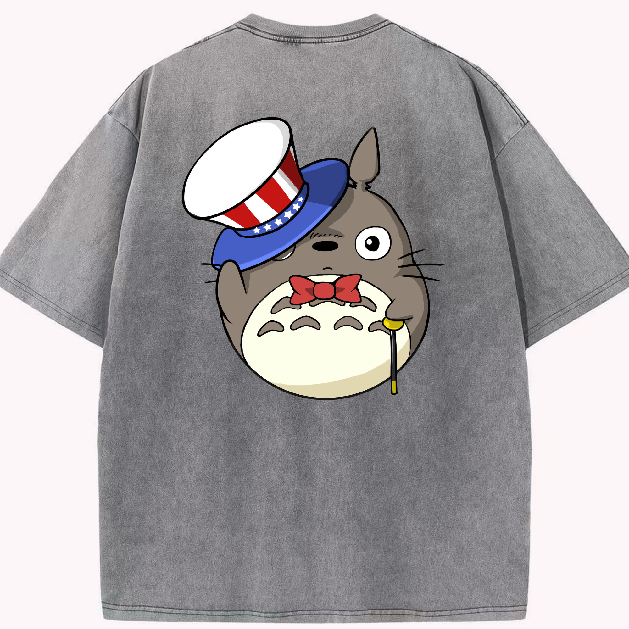 （画像用） となりのトトロ 草壁メイ 草壁サツキ My Neighbor Totoro Satsuki Kusakabe Mei Kusakabe 綿100% ヴィンテージ風 半袖Tシャツ（背面プリント）