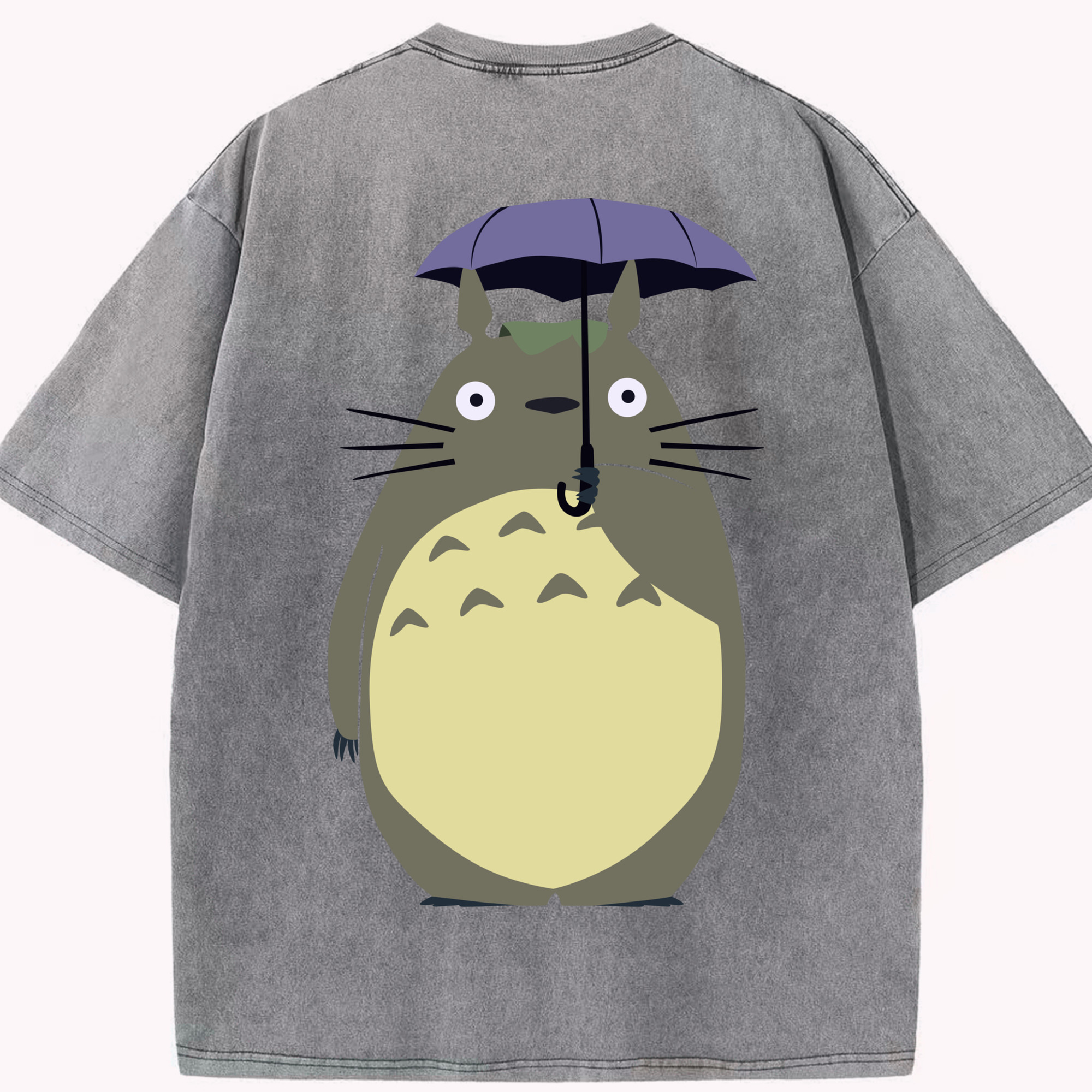 （画像用） となりのトトロ 草壁メイ 草壁サツキ My Neighbor Totoro Satsuki Kusakabe Mei Kusakabe 綿100% ヴィンテージ風 半袖Tシャツ（背面プリント）