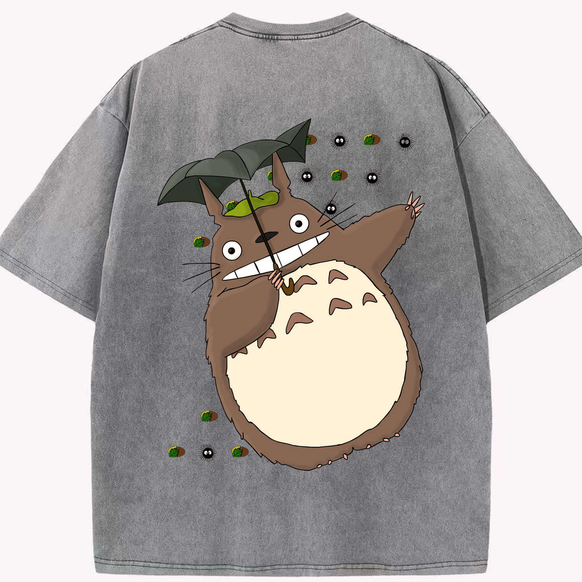 （画像用） となりのトトロ 草壁メイ 草壁サツキ My Neighbor Totoro Satsuki Kusakabe Mei Kusakabe 綿100% ヴィンテージ風 半袖Tシャツ（背面プリント）