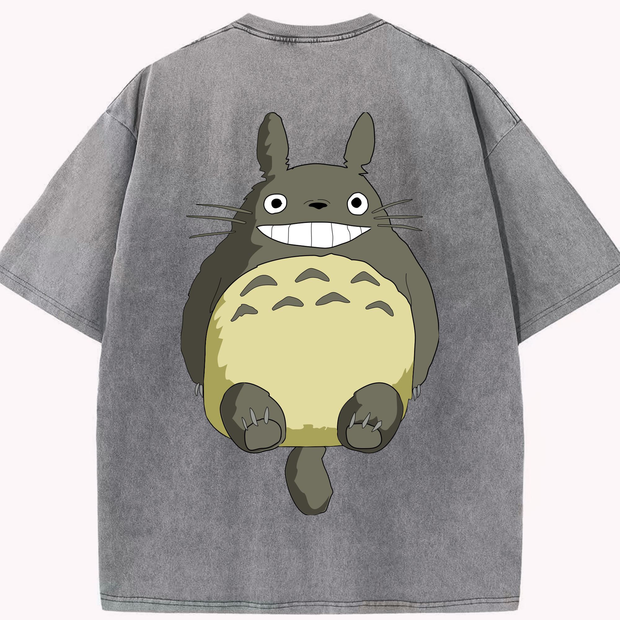 （画像用） となりのトトロ 草壁メイ 草壁サツキ My Neighbor Totoro Satsuki Kusakabe Mei Kusakabe 綿100% ヴィンテージ風 半袖Tシャツ（背面プリント）