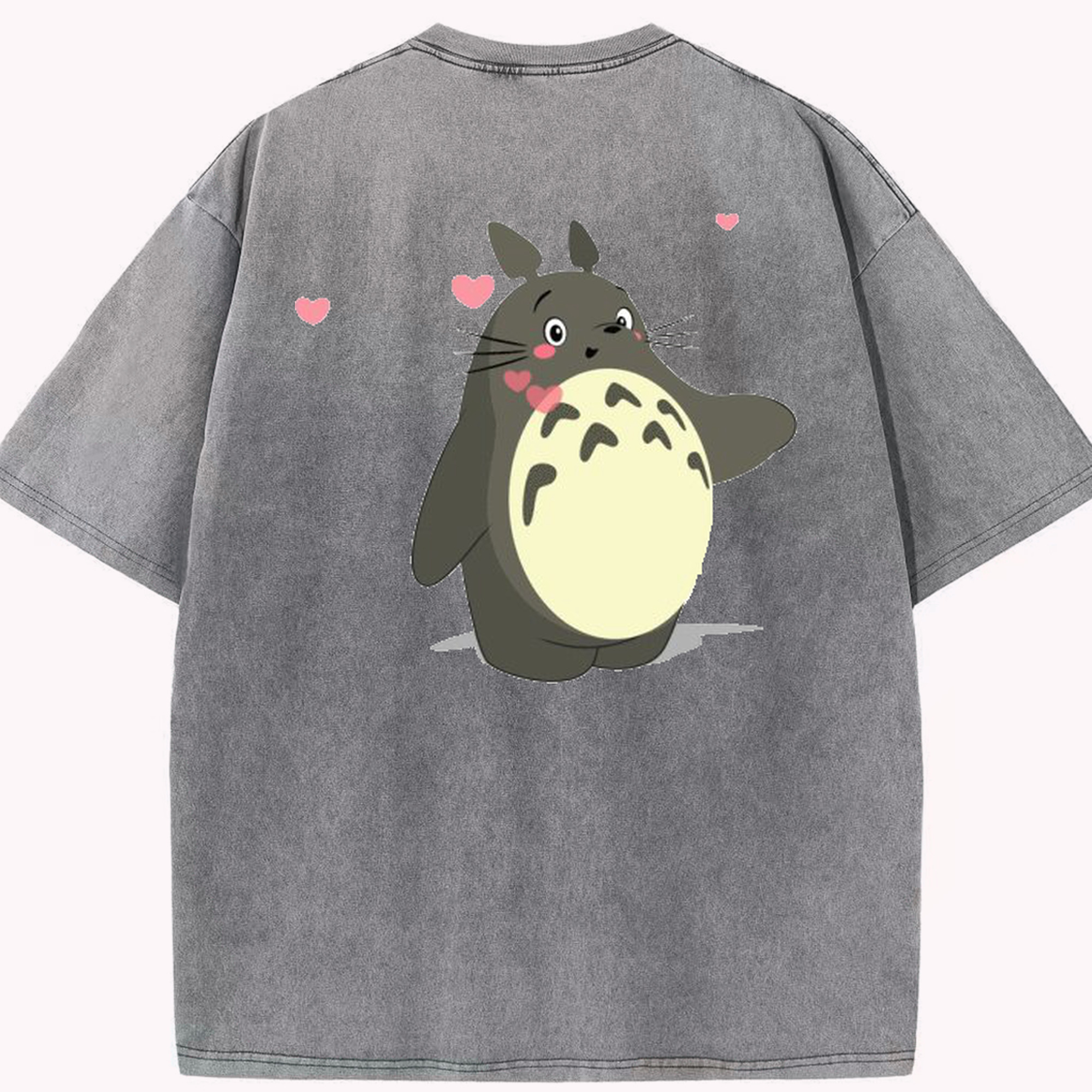 （画像用） となりのトトロ 草壁メイ 草壁サツキ My Neighbor Totoro Satsuki Kusakabe Mei Kusakabe 綿100% ヴィンテージ風 半袖Tシャツ（背面プリント）