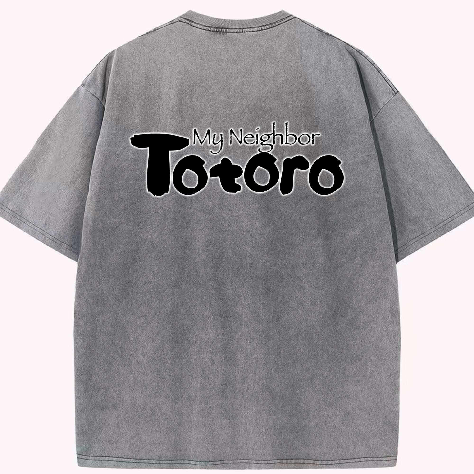 （画像用） となりのトトロ 草壁メイ 草壁サツキ My Neighbor Totoro Satsuki Kusakabe Mei Kusakabe 綿100% ヴィンテージ風 半袖Tシャツ（背面プリント）