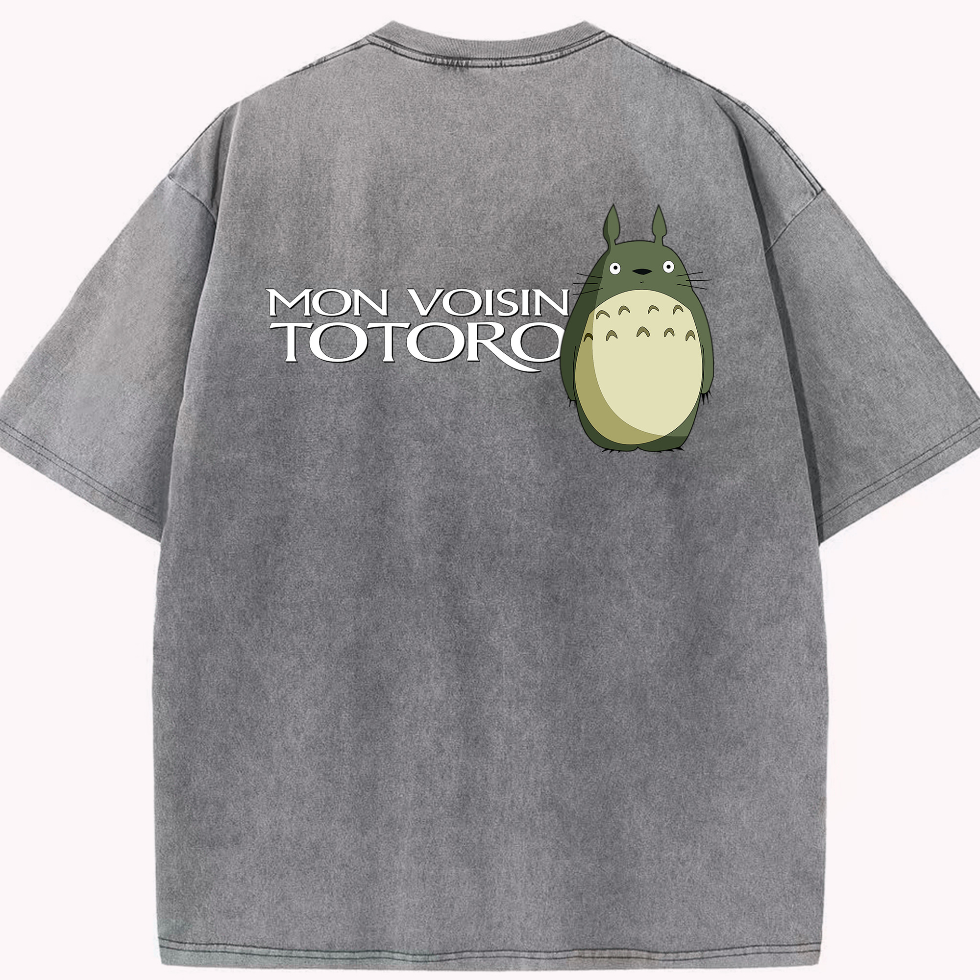 （画像用） となりのトトロ 草壁メイ 草壁サツキ My Neighbor Totoro Satsuki Kusakabe Mei Kusakabe 綿100% ヴィンテージ風 半袖Tシャツ（背面プリント）