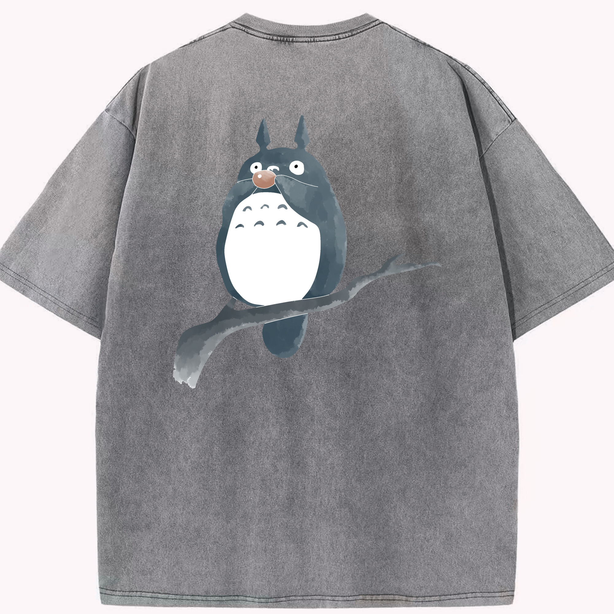 （画像用） となりのトトロ 草壁メイ 草壁サツキ My Neighbor Totoro Satsuki Kusakabe Mei Kusakabe 綿100% ヴィンテージ風 半袖Tシャツ（背面プリント）